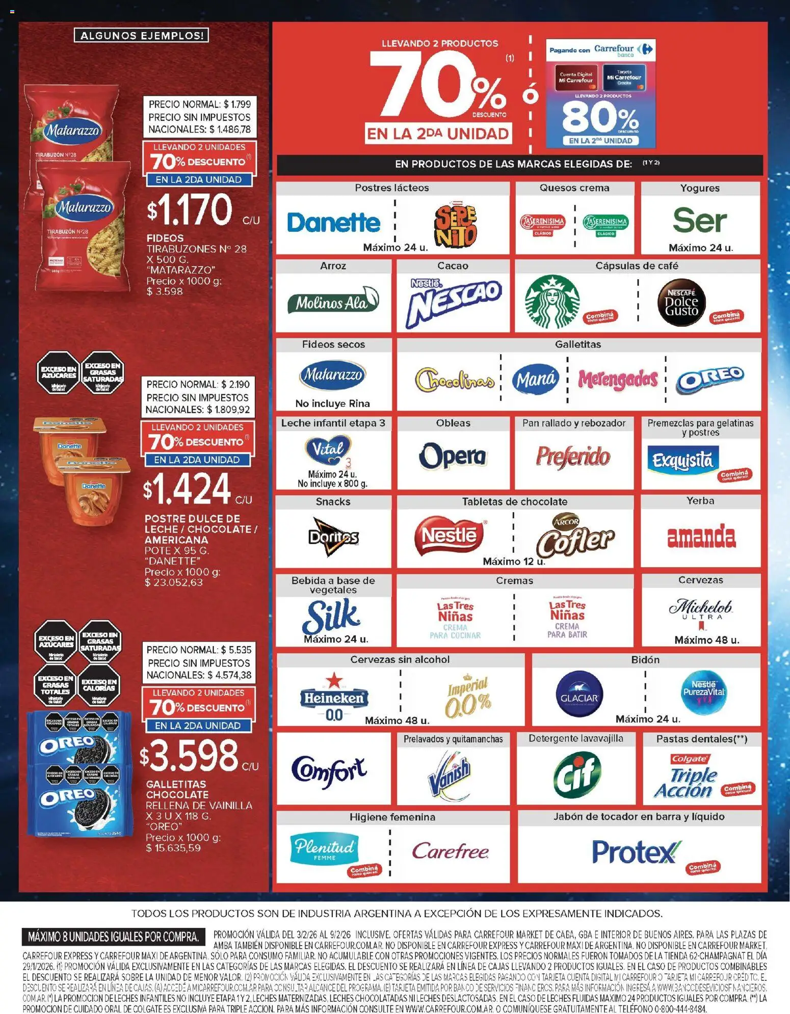 Carrefour - Ofertas Hiper │ válido desde el 03.02.2026 | Página: 43 | Productos: Dulce de leche, Chocolate, Cacao, Pan rallado