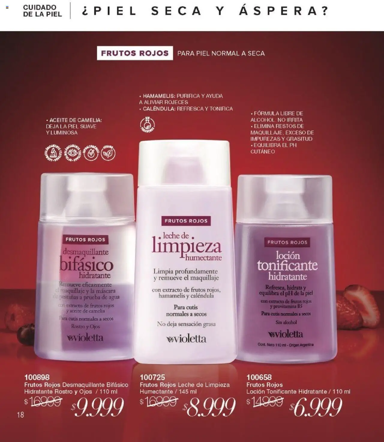 Violetta catálogo │ válido desde el 07.08.2025 | Página: 18 | Productos: Aceite, Máscara, Desmaquillante, Loción