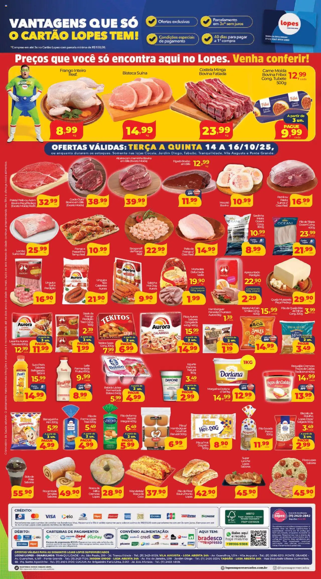 Lopes Supermercados Folheto - válido de 14.10.2025 | Página: 2 | Produtos: Suco, Lasanha, Bebida, Pão de queijo