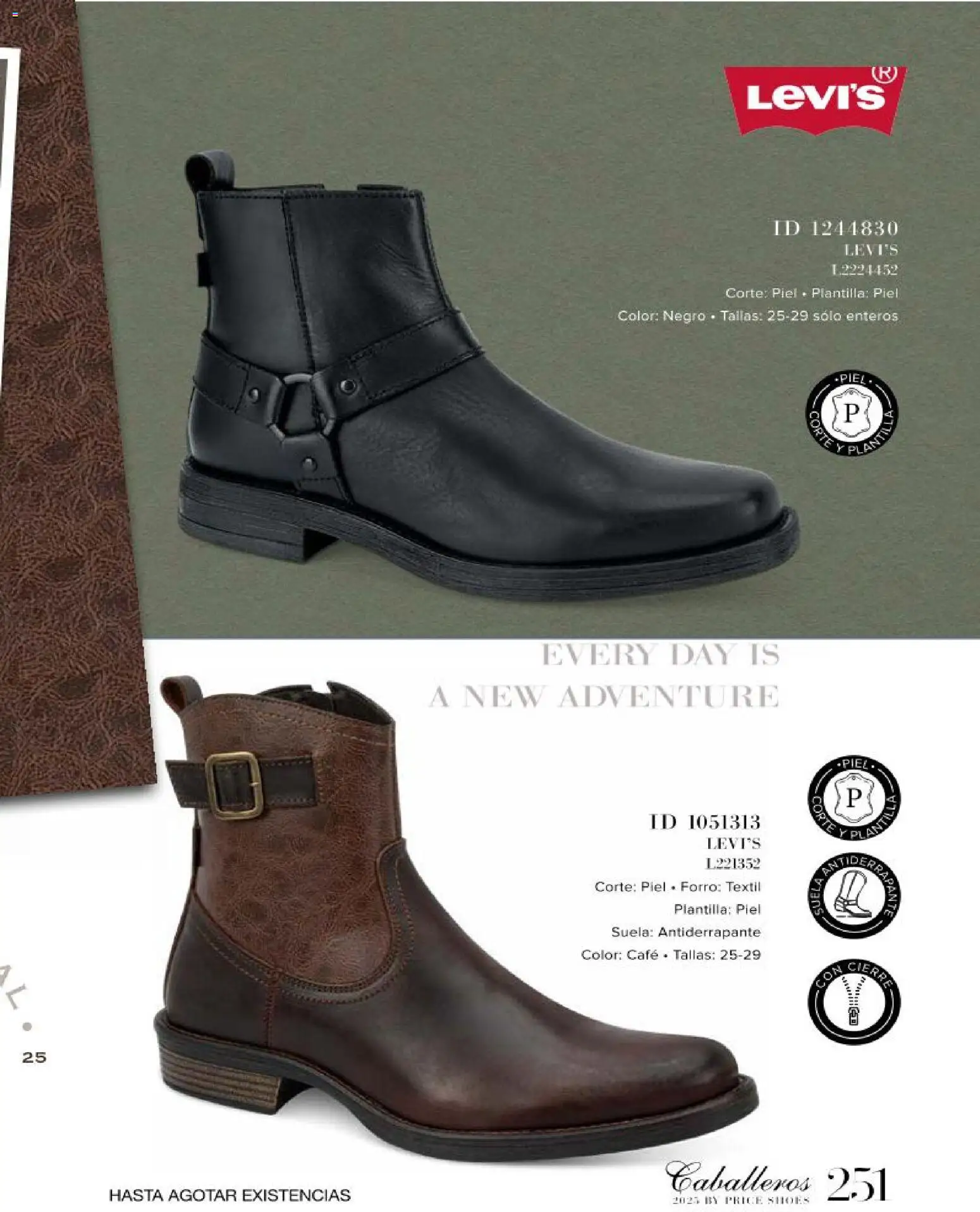 Nuevas ofertas de Price Shoes válidas en toda la República Mexicana desde el 26.11.2025. ¡Encuentra las mejores ofertas en Price Shoes catálogo Caballeros! | Página: 251 | Productos: Café