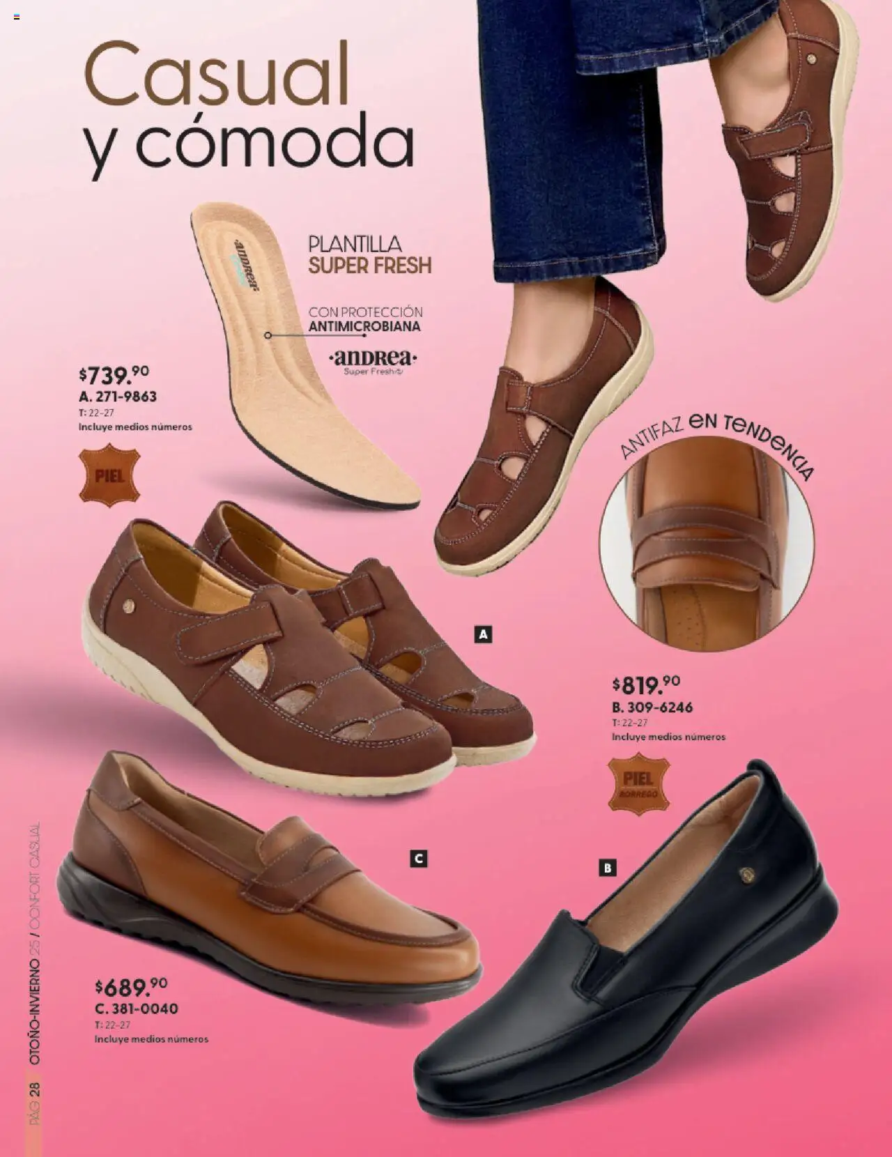 Nuevas ofertas de Andrea válidas en toda la República Mexicana desde el 24.08.2025. ¡Encuentra las mejores ofertas en Andrea - CCatálogo Calzado Confort Otoño! | Página: 28 | Productos: Antifaz