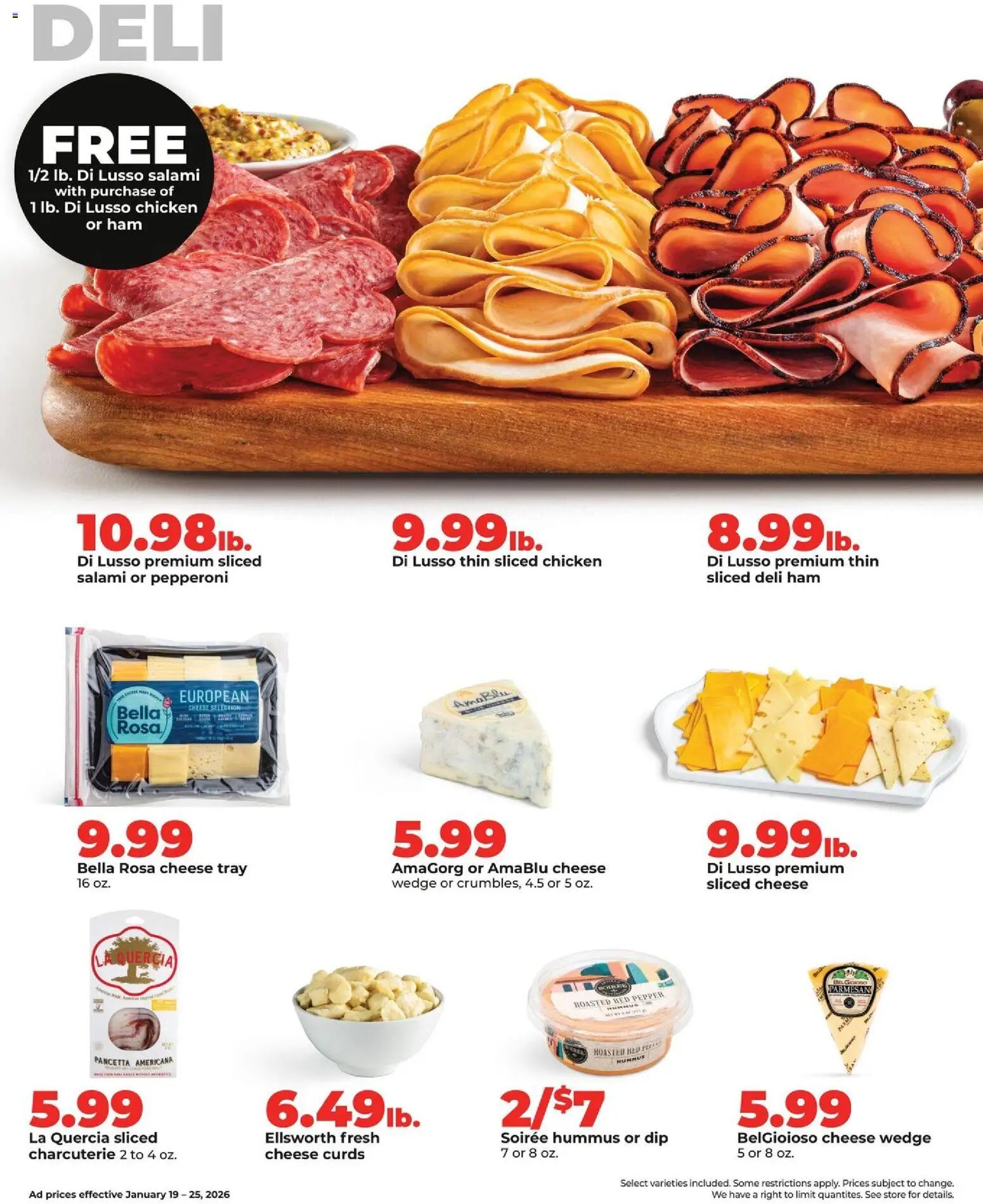HyVee Weekly Ad - valid from 19.01.2026 | Page: 15 | Products: Cheese, Salami, Ham, Pepper