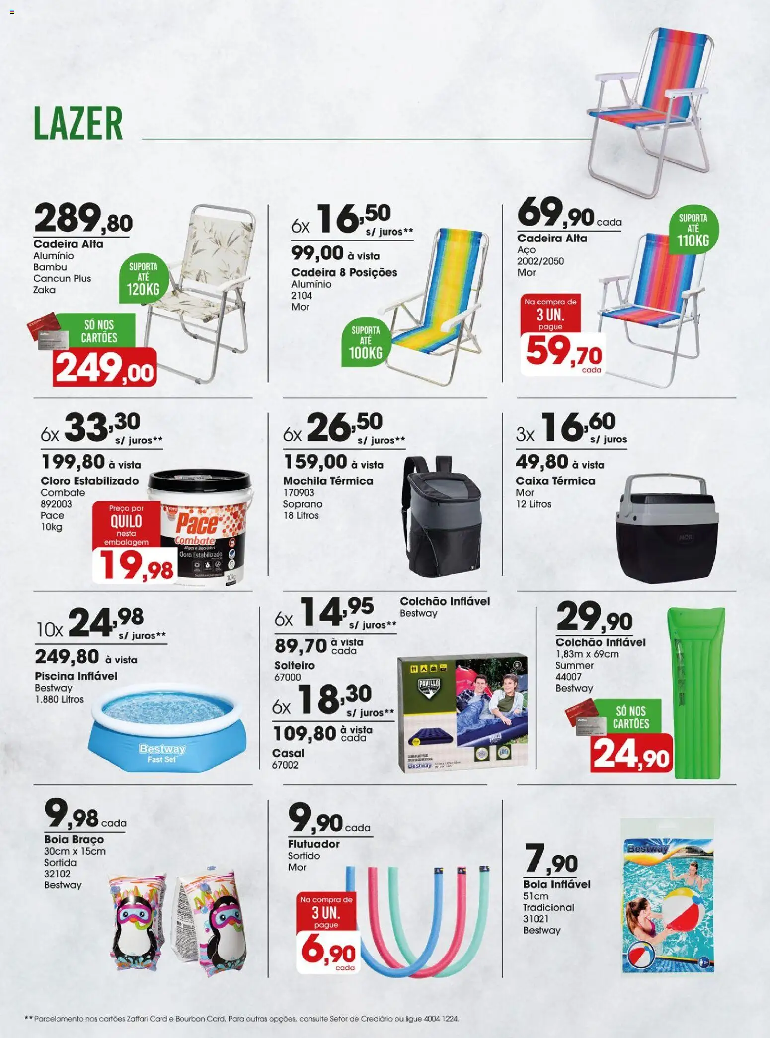 Zaffari Folheto - válido de 04.11.2025 | Página: 19 | Produtos: Colchão inflável, Colchão, Bourbon, Piscina