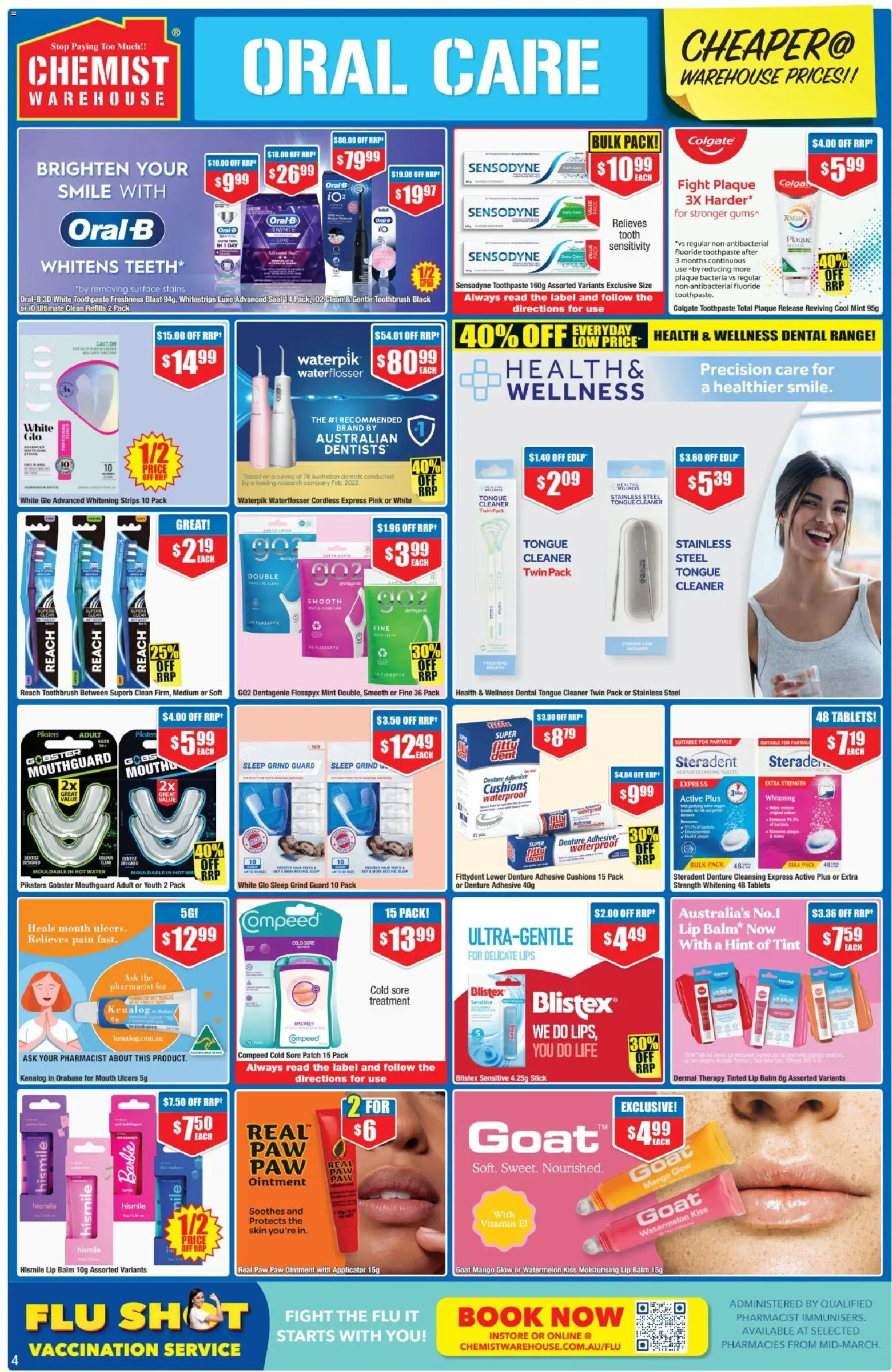 Chemist Warehouse catalogue - valid from 26.02.2026 | Page: 4 | Products: Toothpaste, Toothbrush, Treatment, Vitamin