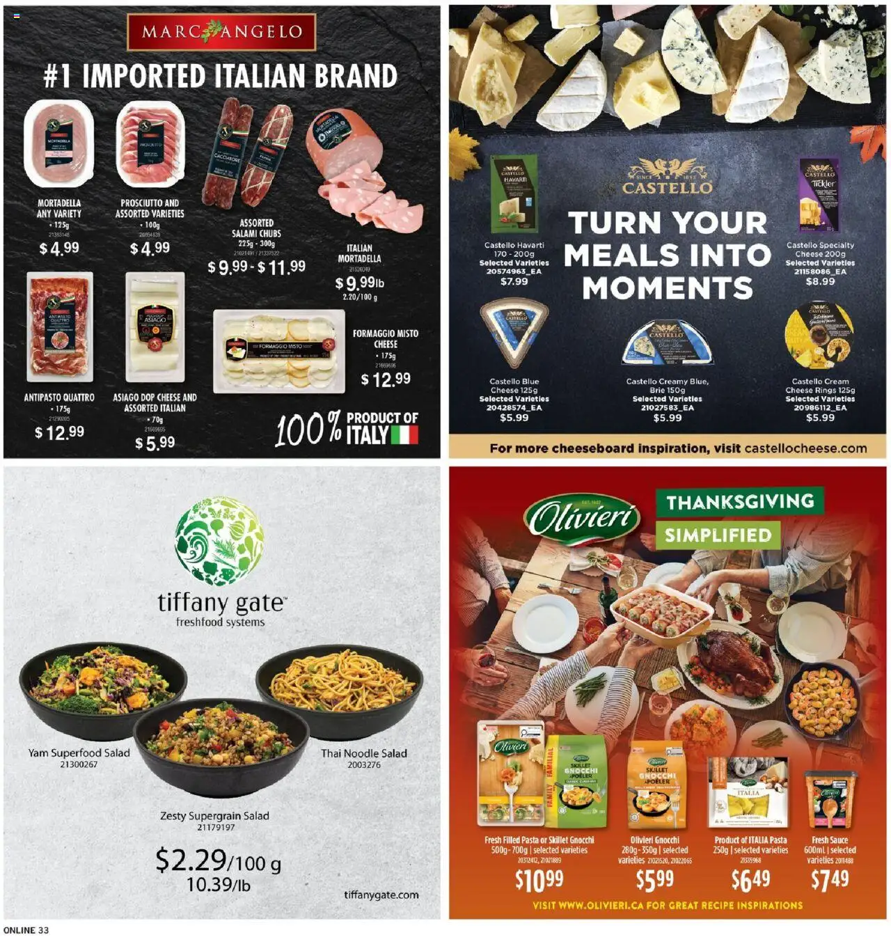 Fortinos flyer valid from 02.10.2025 | Page: 33 | Products: Pasta, Cream, Salad, Salami