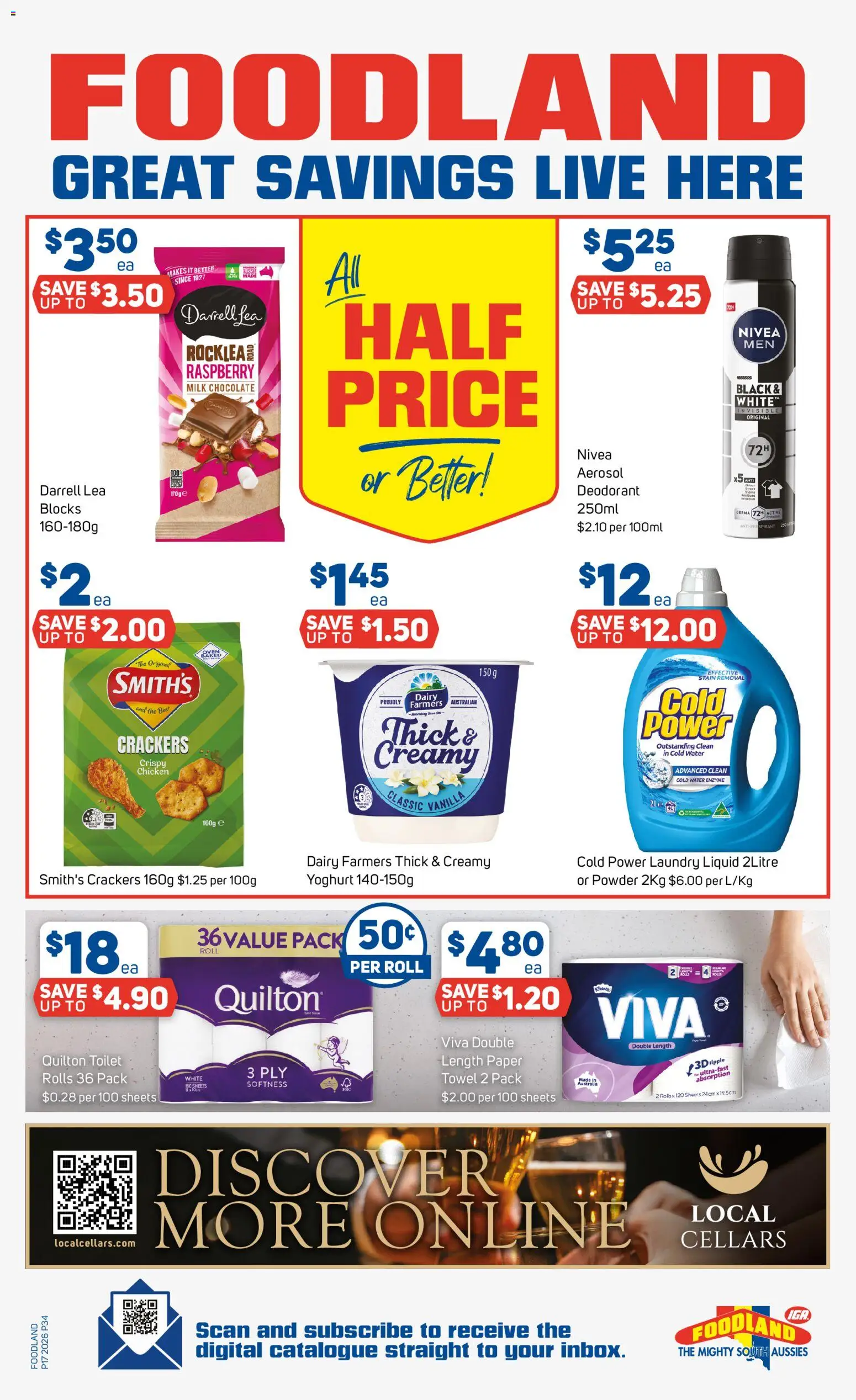 Foodland catalogue - valid from 22.04.2026 | Page: 34 | Products: Powder, Chocolate, Deodorant, Digital