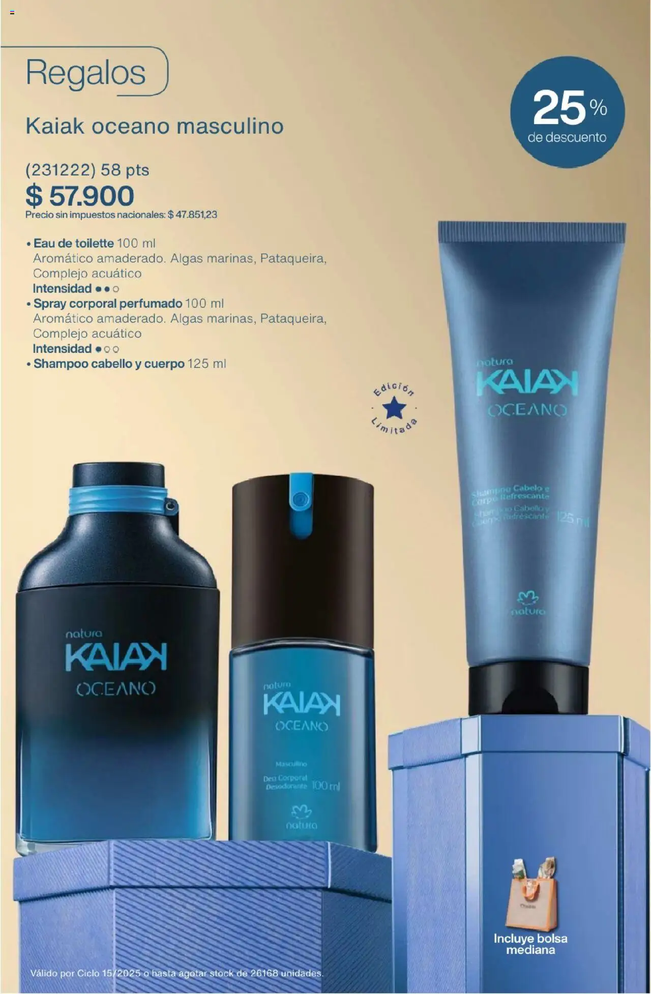 Natura - Catálogo Ciclo 15 │ válido desde el 01.10.2025 | Página: 7 | Productos: Bolsa, Eau de toilette, Shampoo, Desodorante