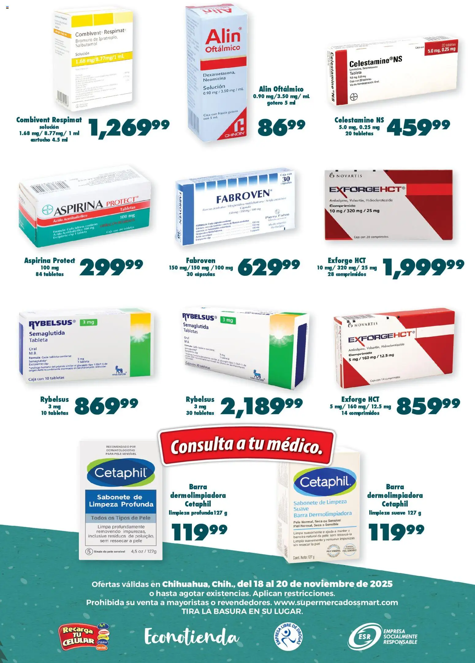 Nuevas ofertas de S-Mart válidas en toda la República Mexicana desde el 25.11.2025. ¡Encuentra las mejores ofertas en S-Mart folleto Ofertas de Feria Chihuahua! | Página: 6 | Productos: Frasco, Barra, Caja, Tableta