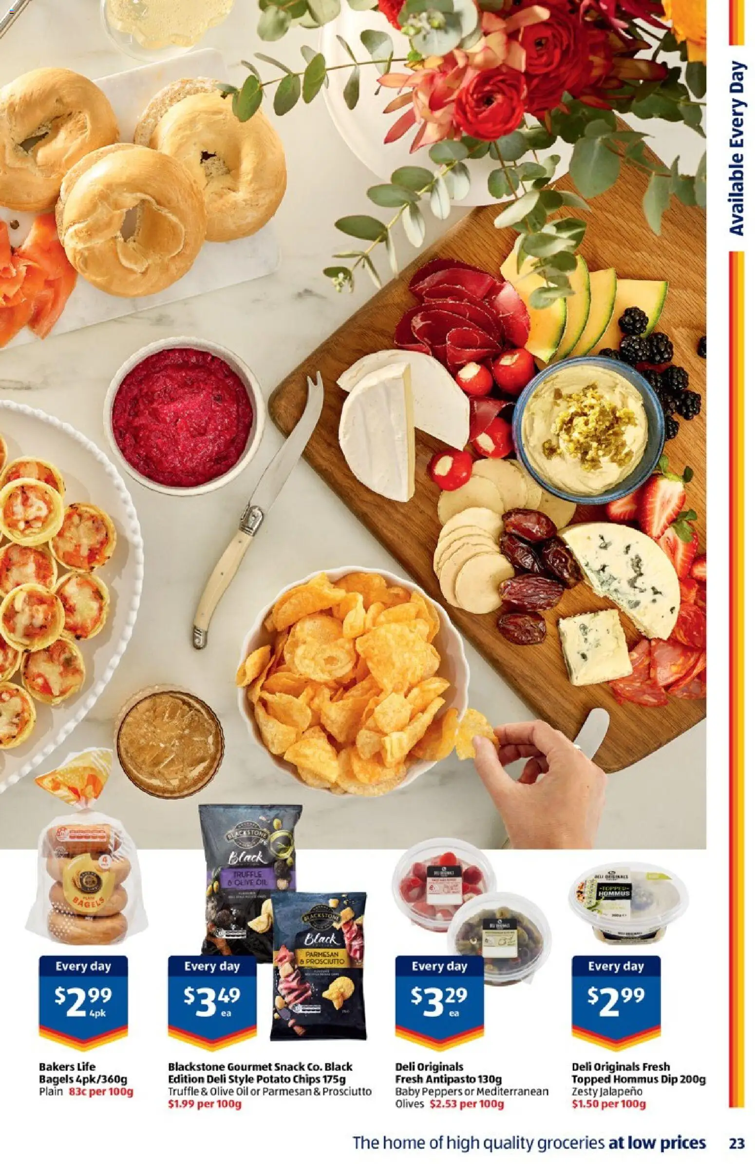 Aldi catalogue - valid from 05.11.2025 | Page: 23 | Products: Bagels, Oil, Hummus, Olive oil