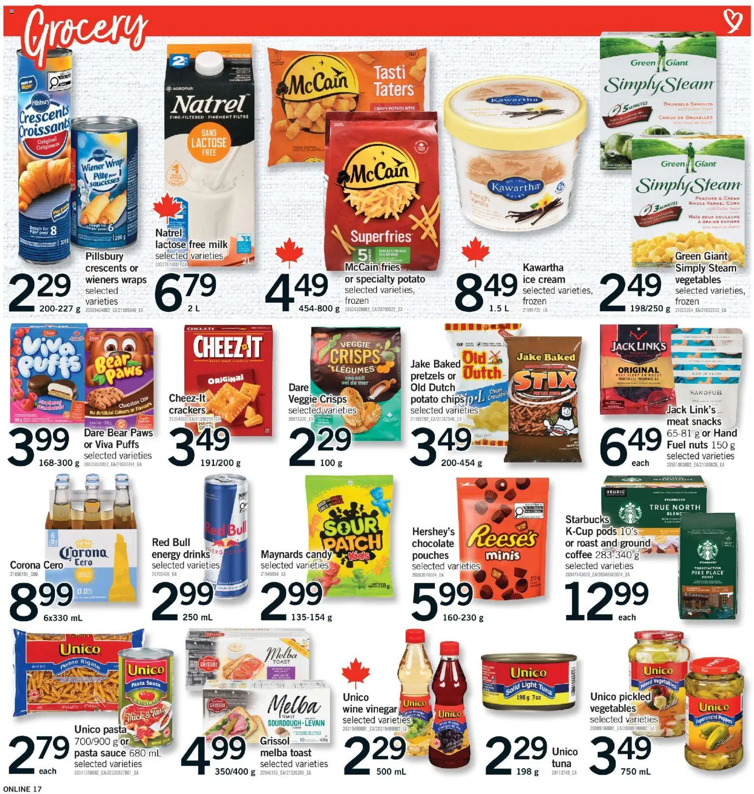 Fortinos flyer valid from 08.01.2026 | Page: 17 | Products: Beef, Nuts, Ice cream, Wine