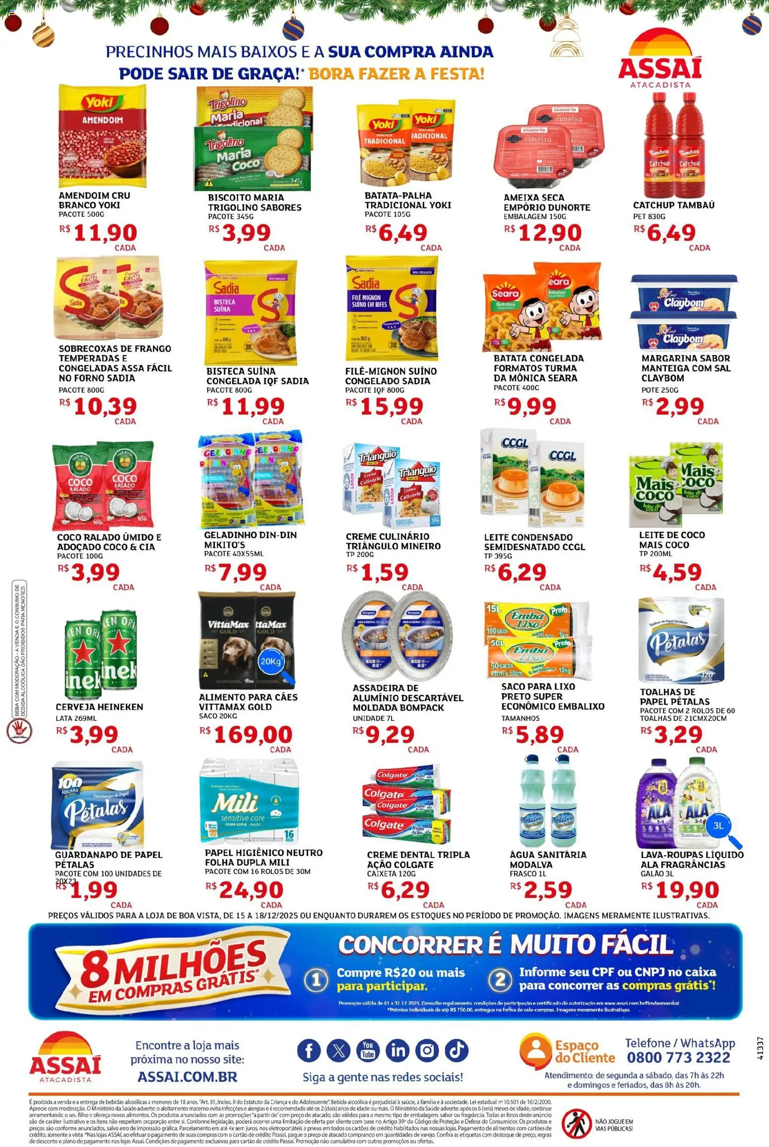 Assaí Atacadista Folheto - válido de 15.12.2025 | Página: 2 | Produtos: Creme, Bebida, Telefone, Água sanitária