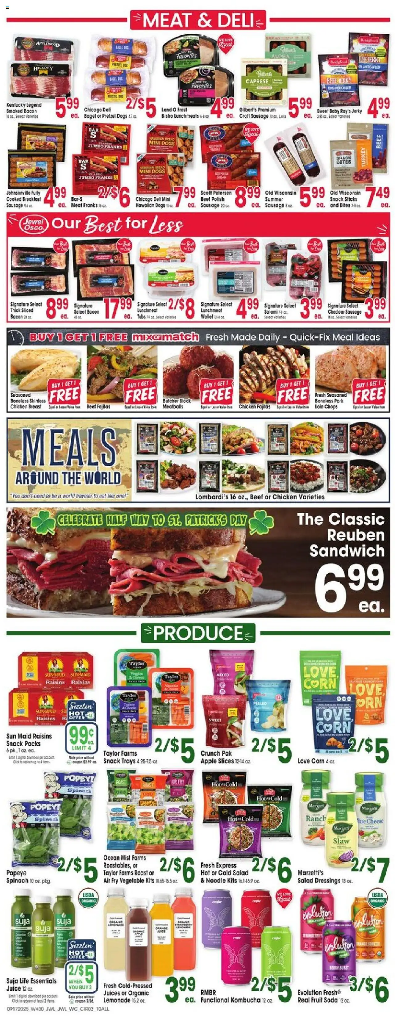 Jewel Osco Weekly Ad - valid from 17.09.2025 | Page: 3 | Products: Corn, Cheese, Juice, Beet