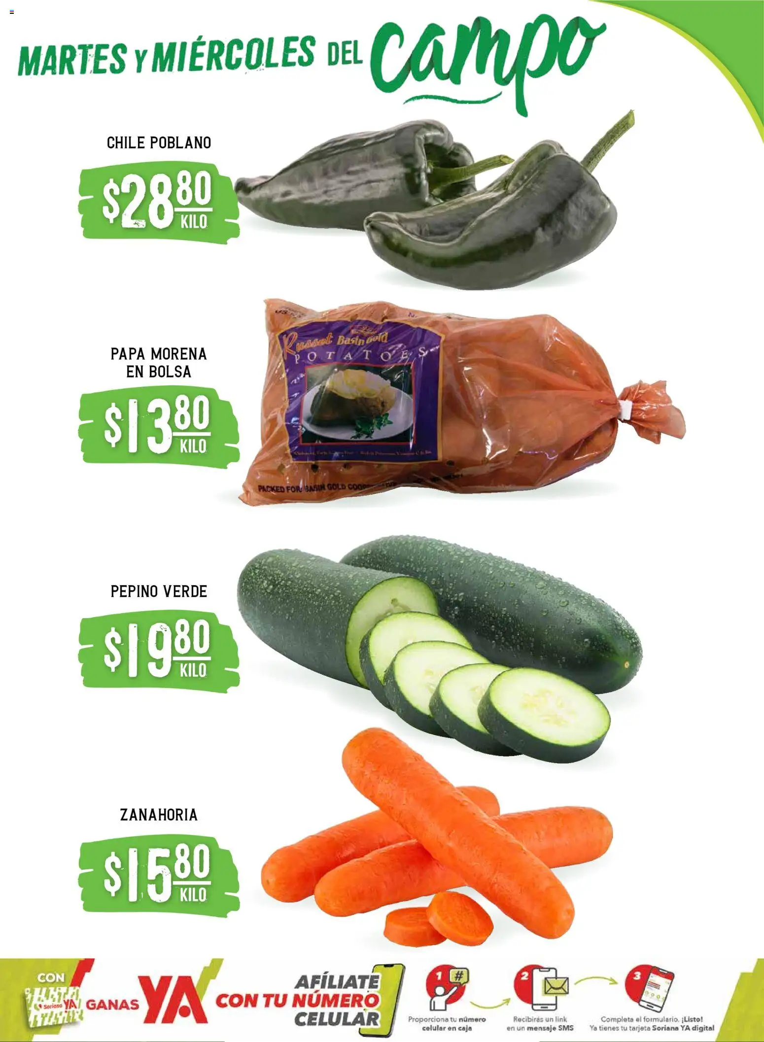 Nuevas ofertas de Soriana válidas en toda la República Mexicana desde el 02.12.2025. ¡Encuentra las mejores ofertas en Soriana - Martes y Miércoles del Campo Súper: Saltillo y Torreón! | Página: 3 | Productos: Papa, Bolsa, Caja, Zanahoria