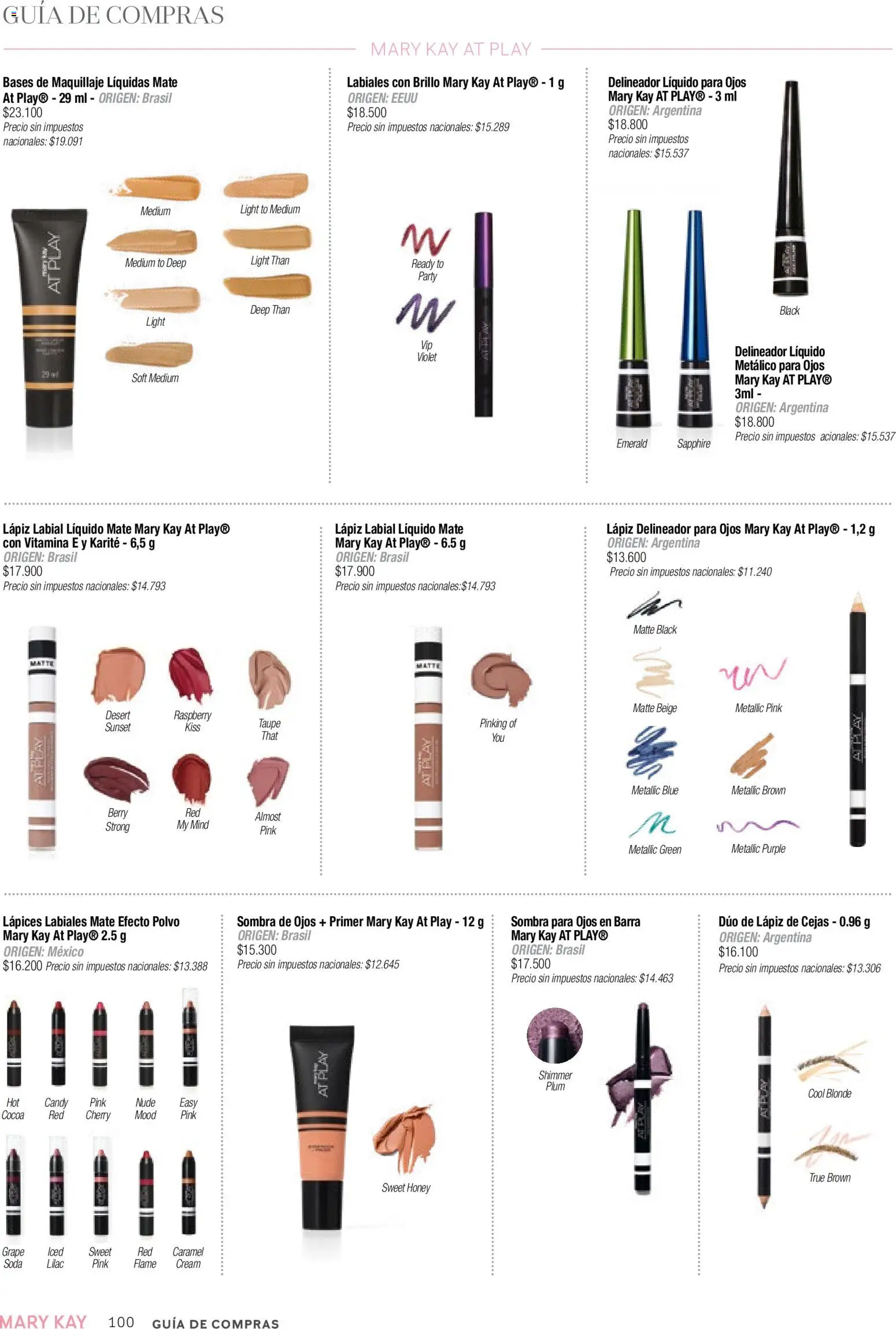 Mary Kay catálogo │ válido desde el 03.12.2025 | Página: 100 | Productos: Mate, Maquillaje, Lápiz labial, Brillo