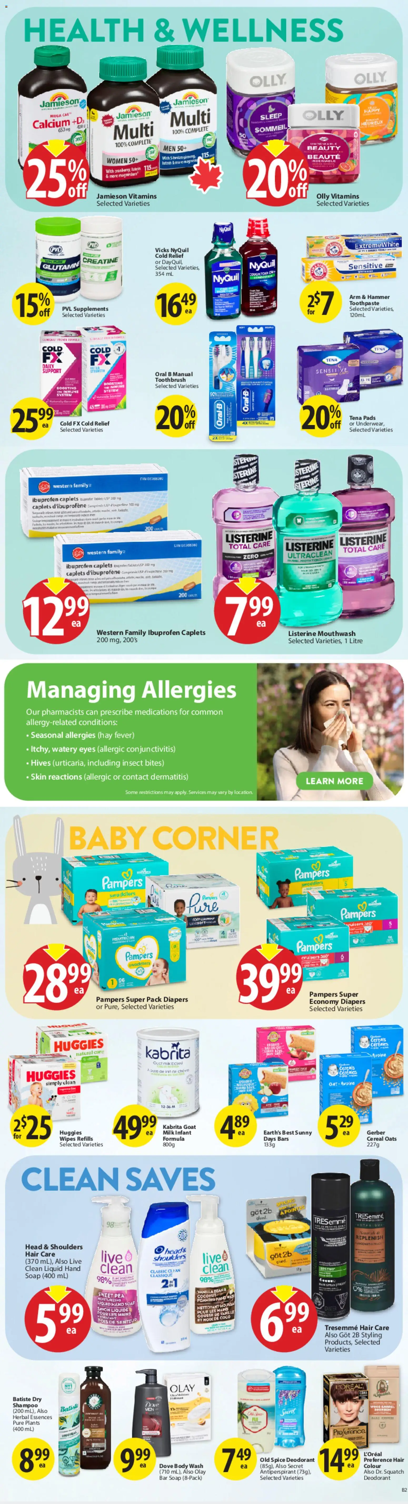 Save on foods flyer valid from 05.03.2026 | Page: 19 | Products: Shampoo, Antiperspirant, Toothpaste, Mouthwash