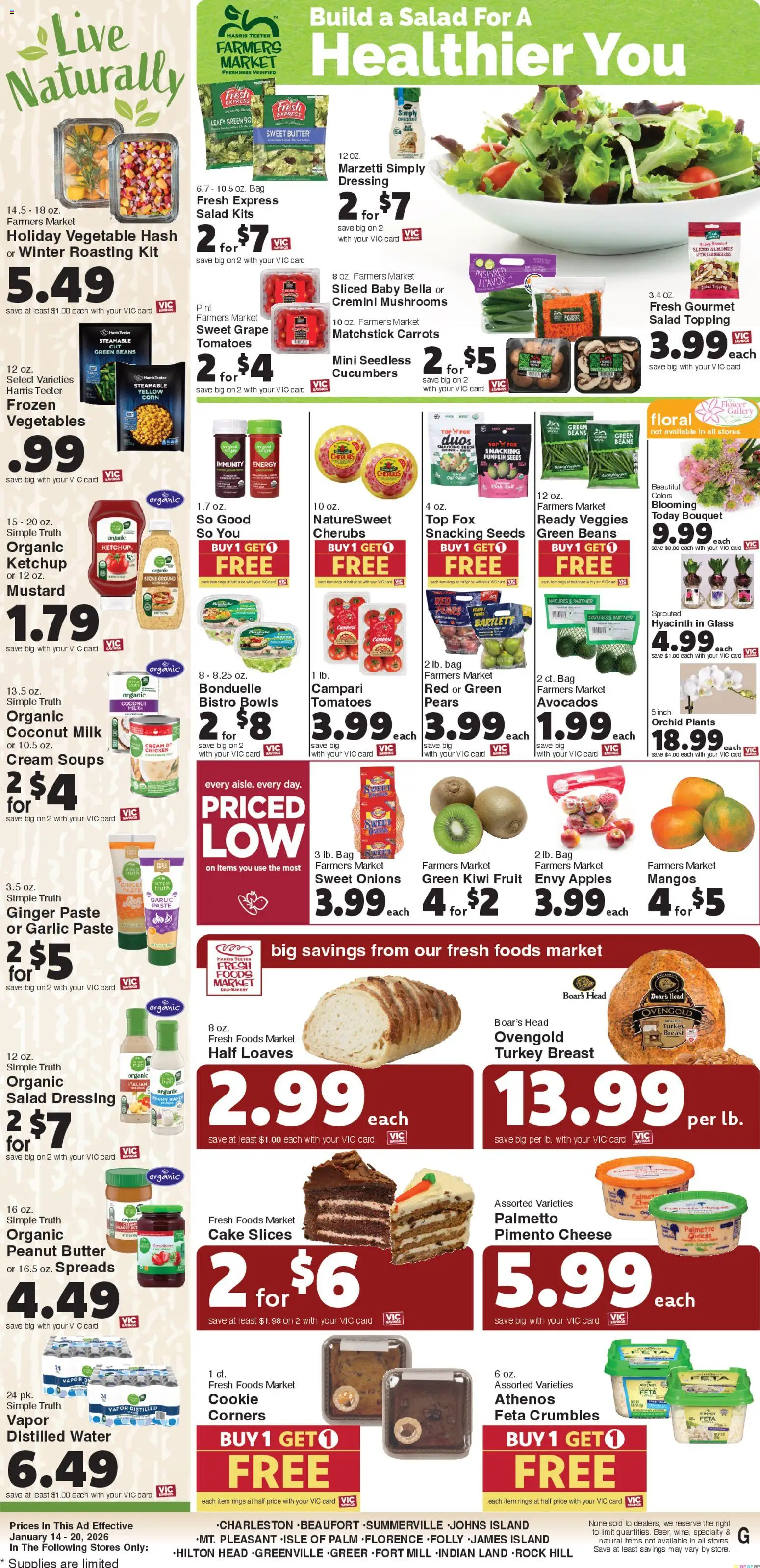 Harris Teeter Weekly Ad - valid from 14.01.2026 | Page: 11 | Products: Cheese, Cream, Water, Salt