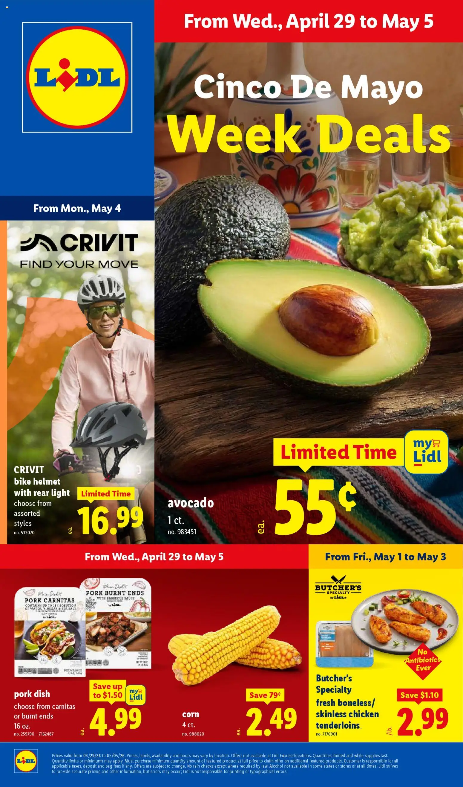 Lidl Weekly Ad - valid from 29.04.2026 | Page: 1 | Products: Vinegar, Corn, Salt, Bag
