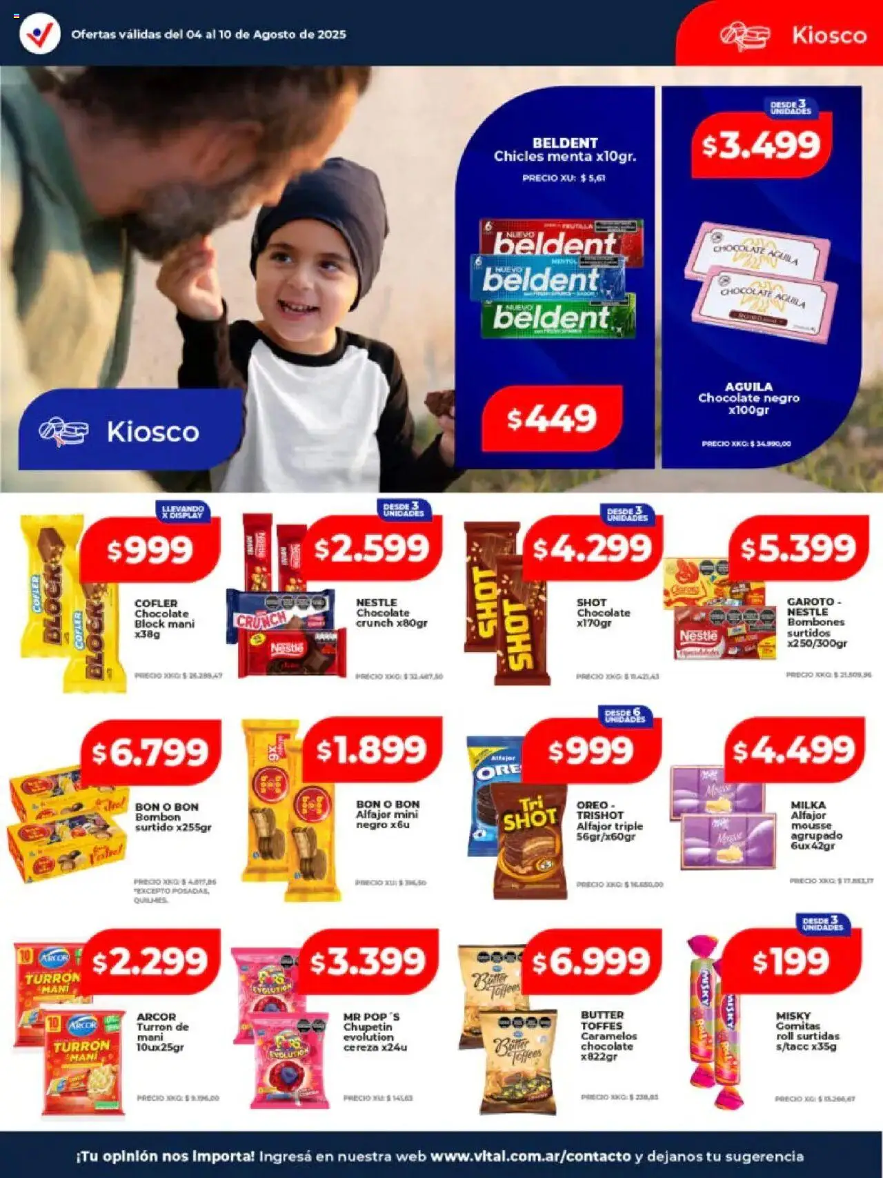 Vital - Ofertas │ válido desde el 04.08.2025 | Página: 21 | Productos: Bombones, Chicles, Alfajor, Turrón