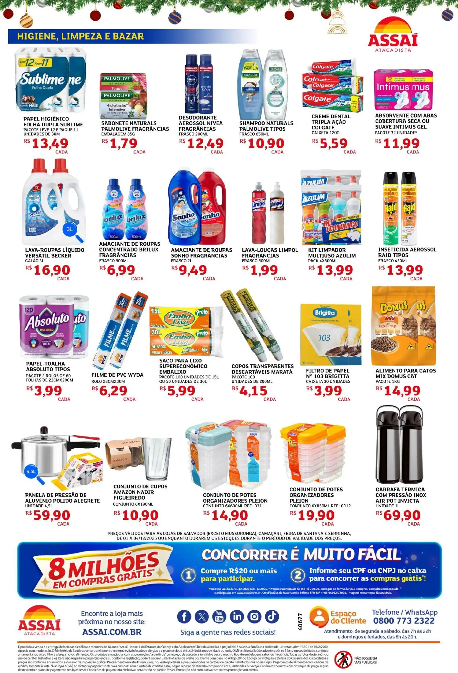 Assaí Atacadista Folheto - válido de 01.12.2025 | Página: 4 | Produtos: Pneus, Bebida, Copos, Papel higiênico