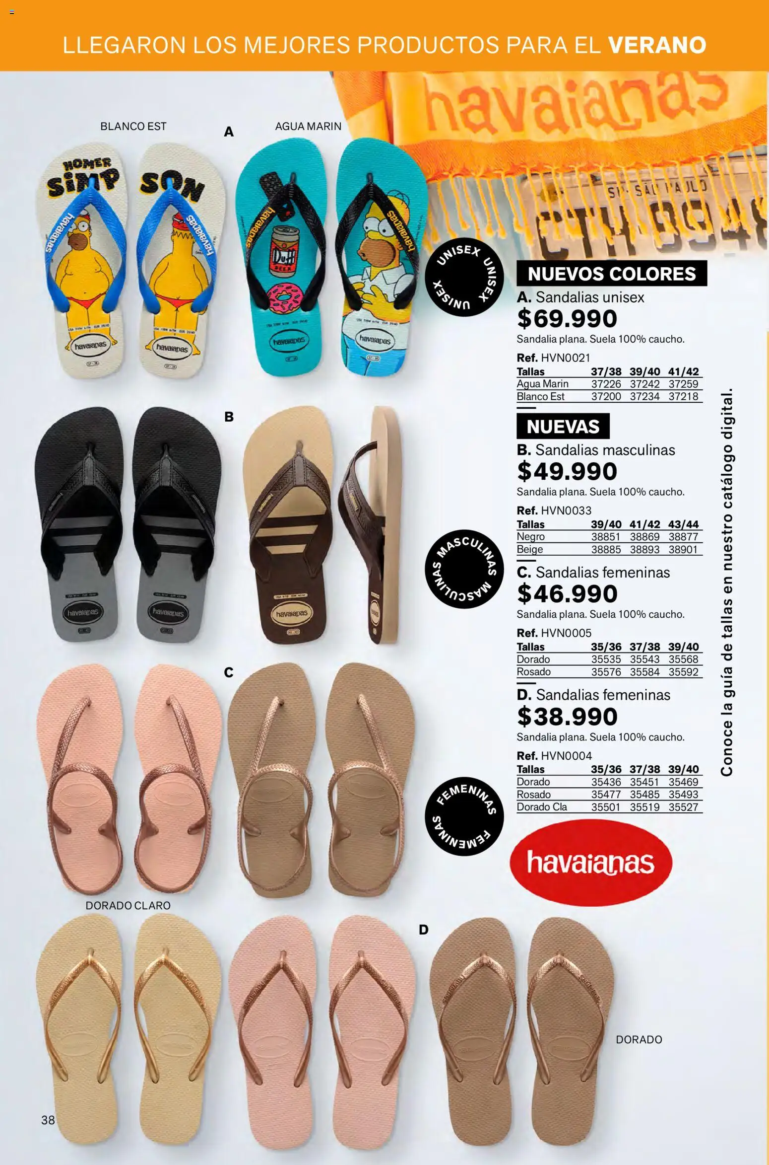 Leonisa revista - valida desde el 02.01.2026 | Página: 38 | Productos: Sandalias, Agua