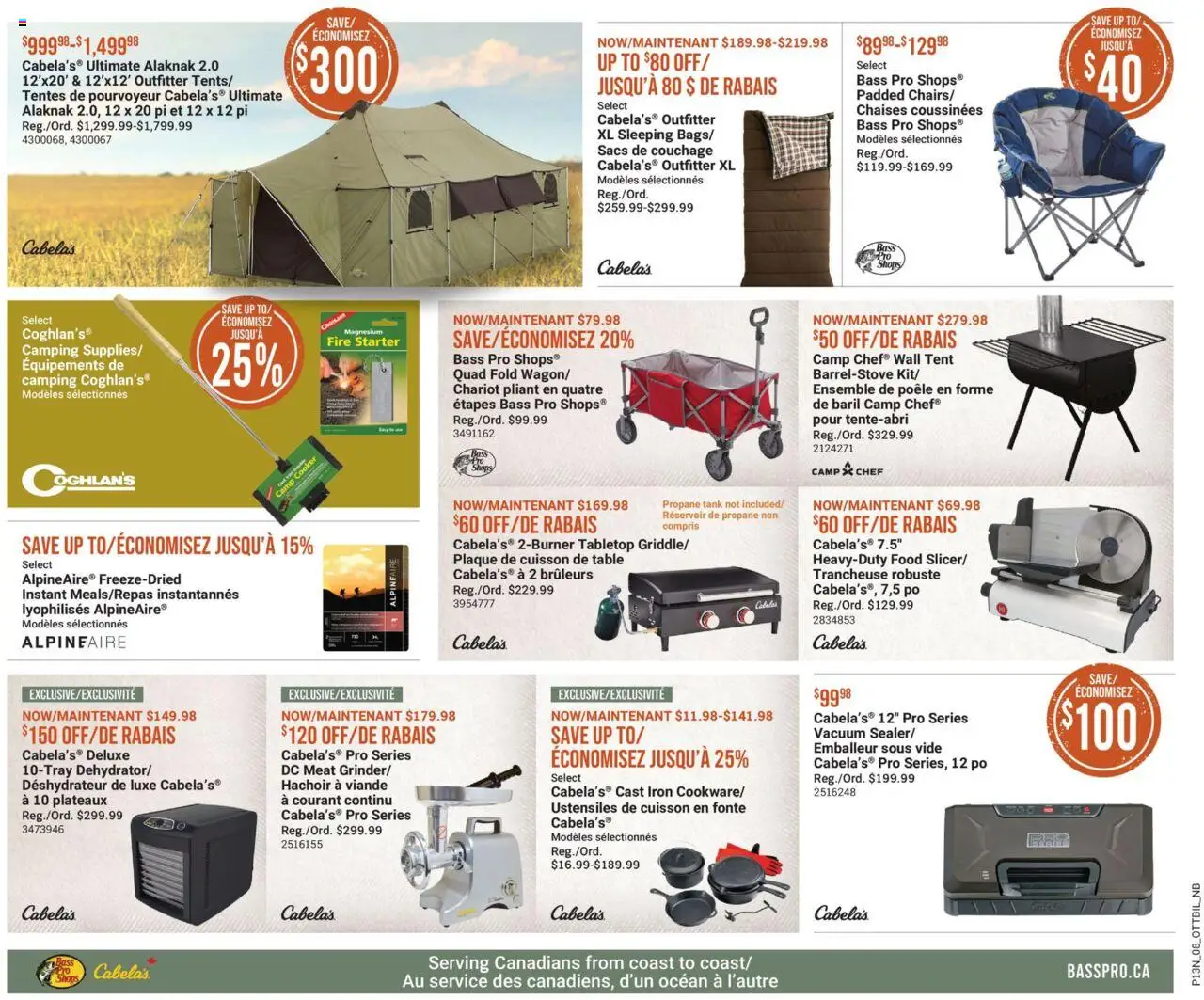 Cabelas flyer valid from 09.10.2025 | Page: 9 | Products: Iron, Cooker, Table