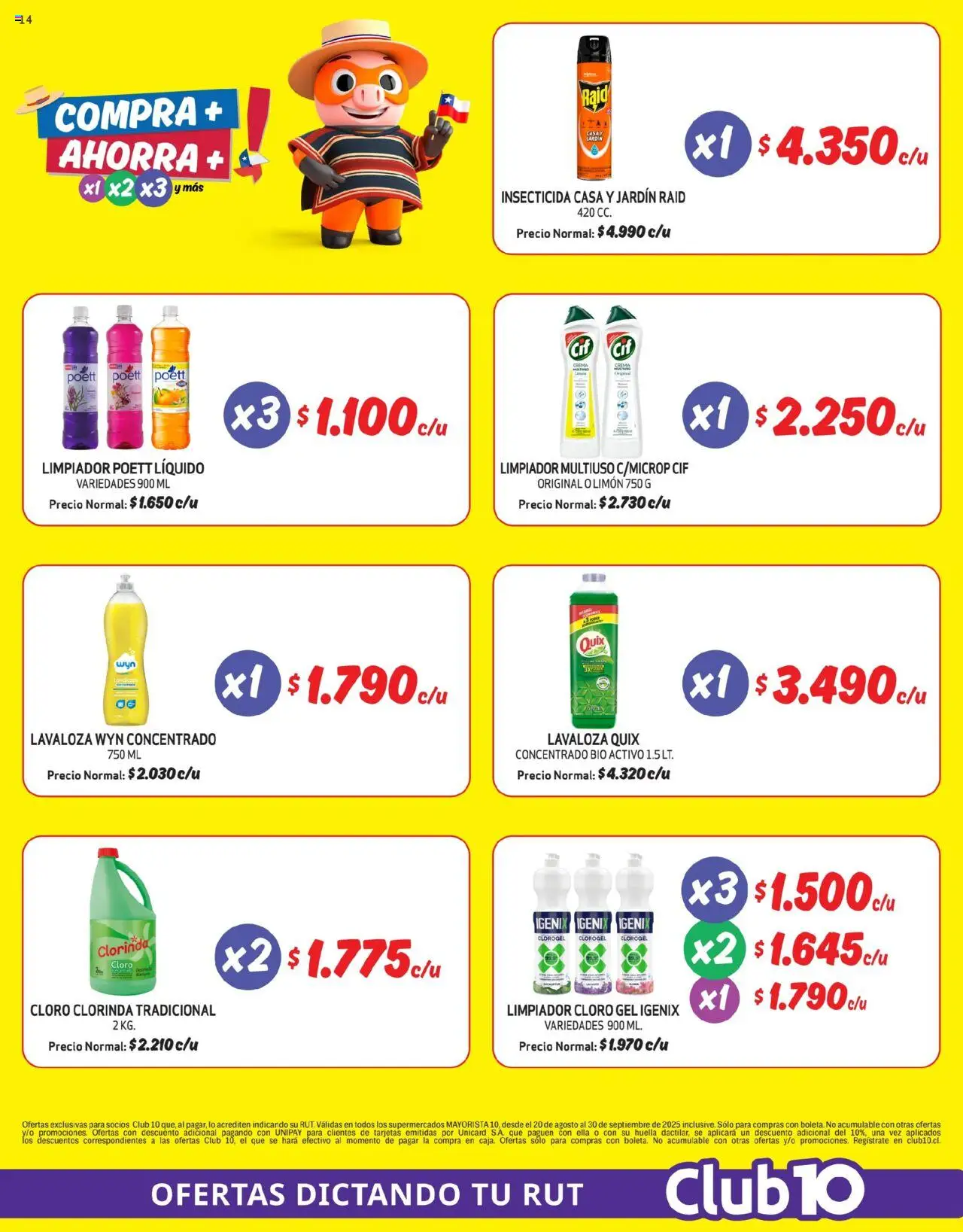 Mayorista 10 Ofertas │ válido desde el 20.08.2025 | Página: 14 | Productos: Limón, Cloro, Insecticida, Crema