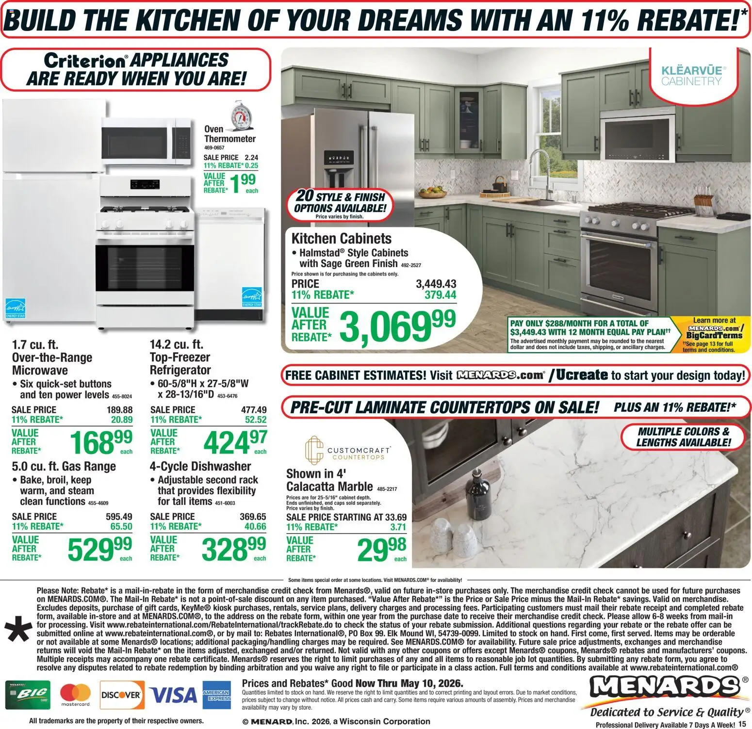 Menards Weekly Ad - valid from 30.04.2026 | Page: 19 | Products: Box, Microwave, Oven, Dishwasher