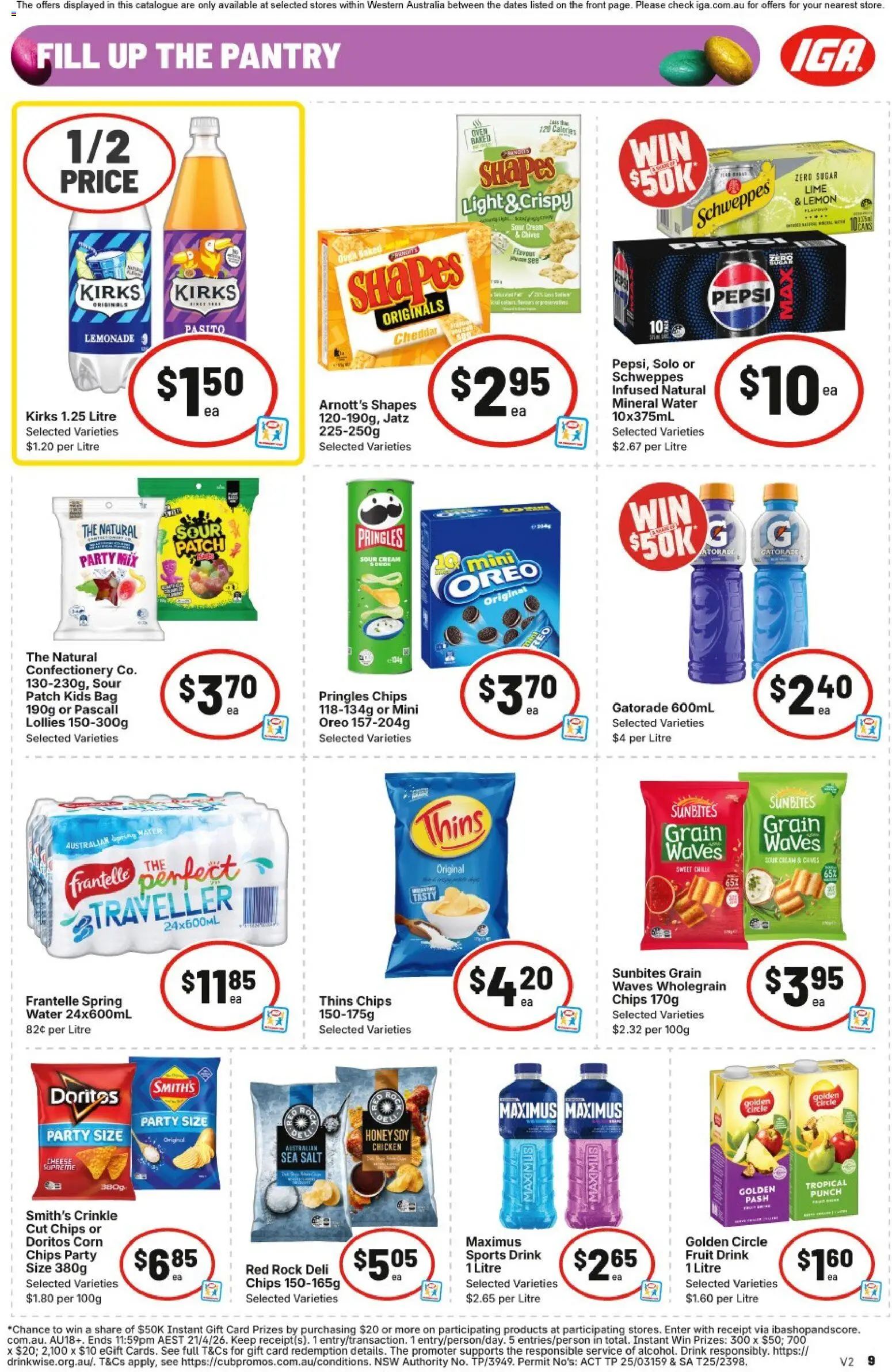 IGA catalogue - valid from 18.03.2026 | Page: 9 | Products: Light, Pepsi, Cream, Oven