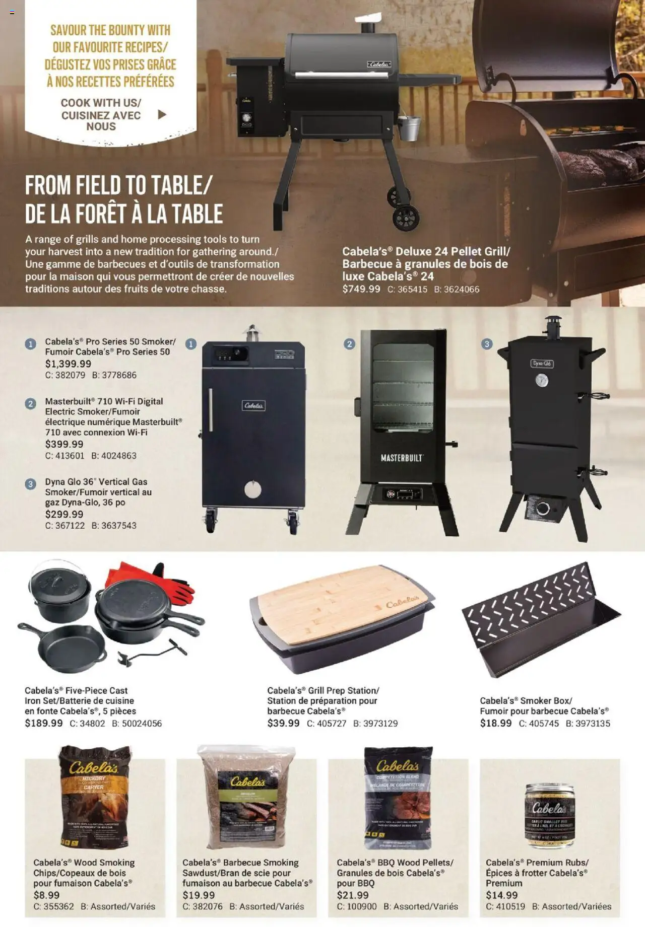Cabelas flyer valid from 14.08.2025 | Page: 19 | Products: Grill, Iron, Table