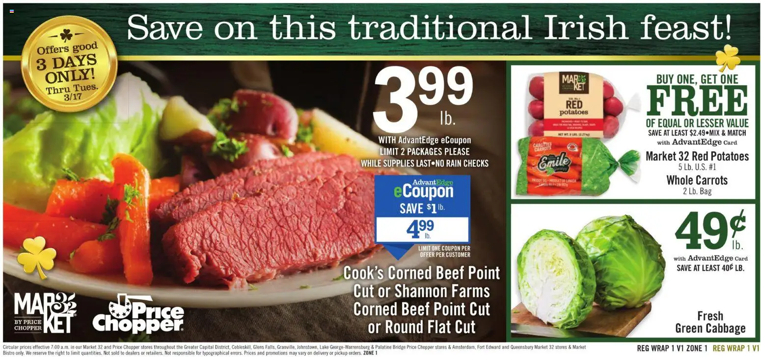 Price Chopper - Weekly Ad - valid from 15.03.2026 | Page: 17 | Products: Beef, Potatoes, Cabbage, Bag