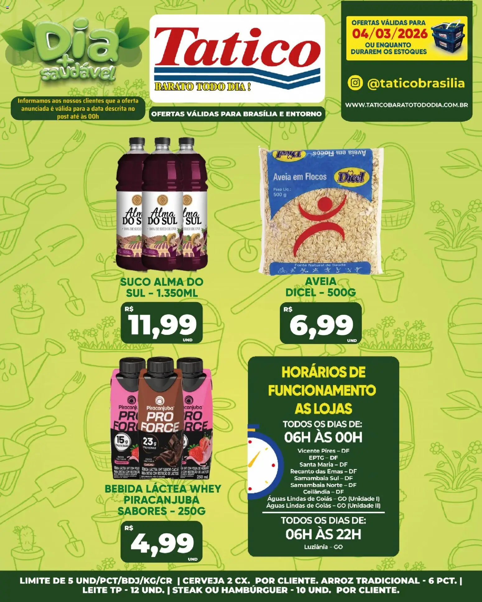 Tatico Folheto - válido de 04.03.2026 | Página: 14 | Produtos: Cerveja, Arroz, Hambúrguer, Bebida