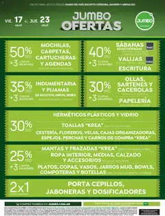 Vista previa Jumbo - Ofertas | Electro y Hogar válido desde el 17.04.2026 | Página: 2 | Productos: Teléfono, Sabanas, Toallas, Ropa