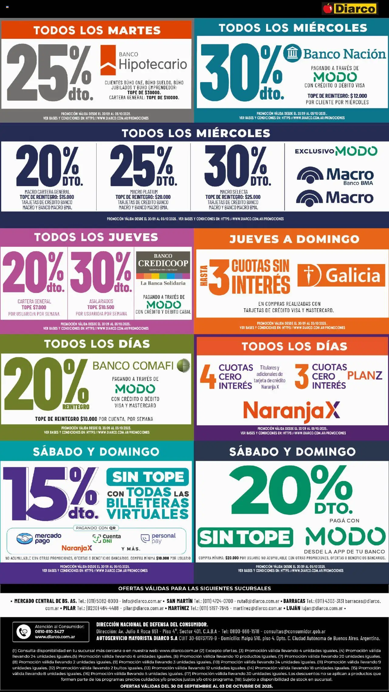 Diarco - Ofertas Gba │ válido desde el 29.09.2025 | Página: 22 | Productos: Cartera, Banco, General