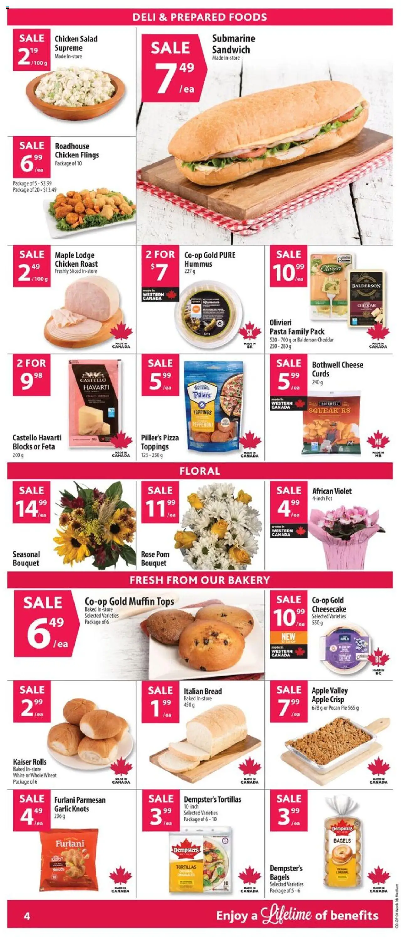 Co-op Food flyer valid from 11.09.2025 | Page: 8 | Products: Pasta, Bakery, Pizza, Chicken