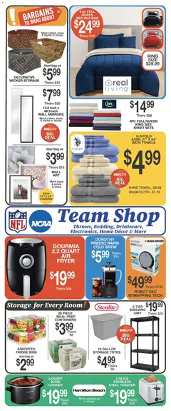 Preview of Big Lots weekly ads valid from 26.10.2025 | Page: 3 | Products: Robot, Toaster, Bath, Sheet