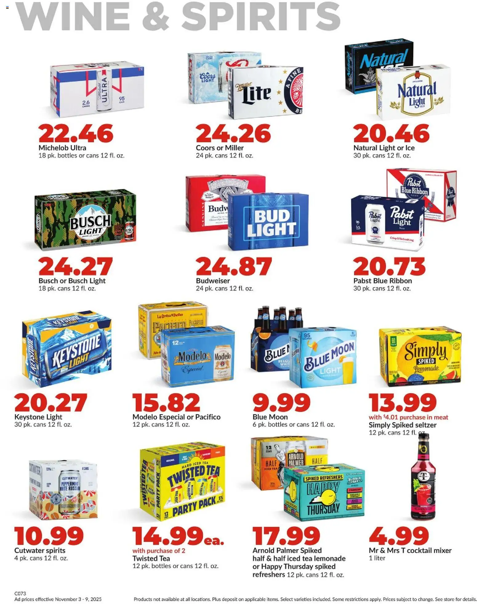 HyVee Weekly Ad - valid from 03.11.2025 | Page: 40 | Products: Peppermint, Wine, Beer, Mixer