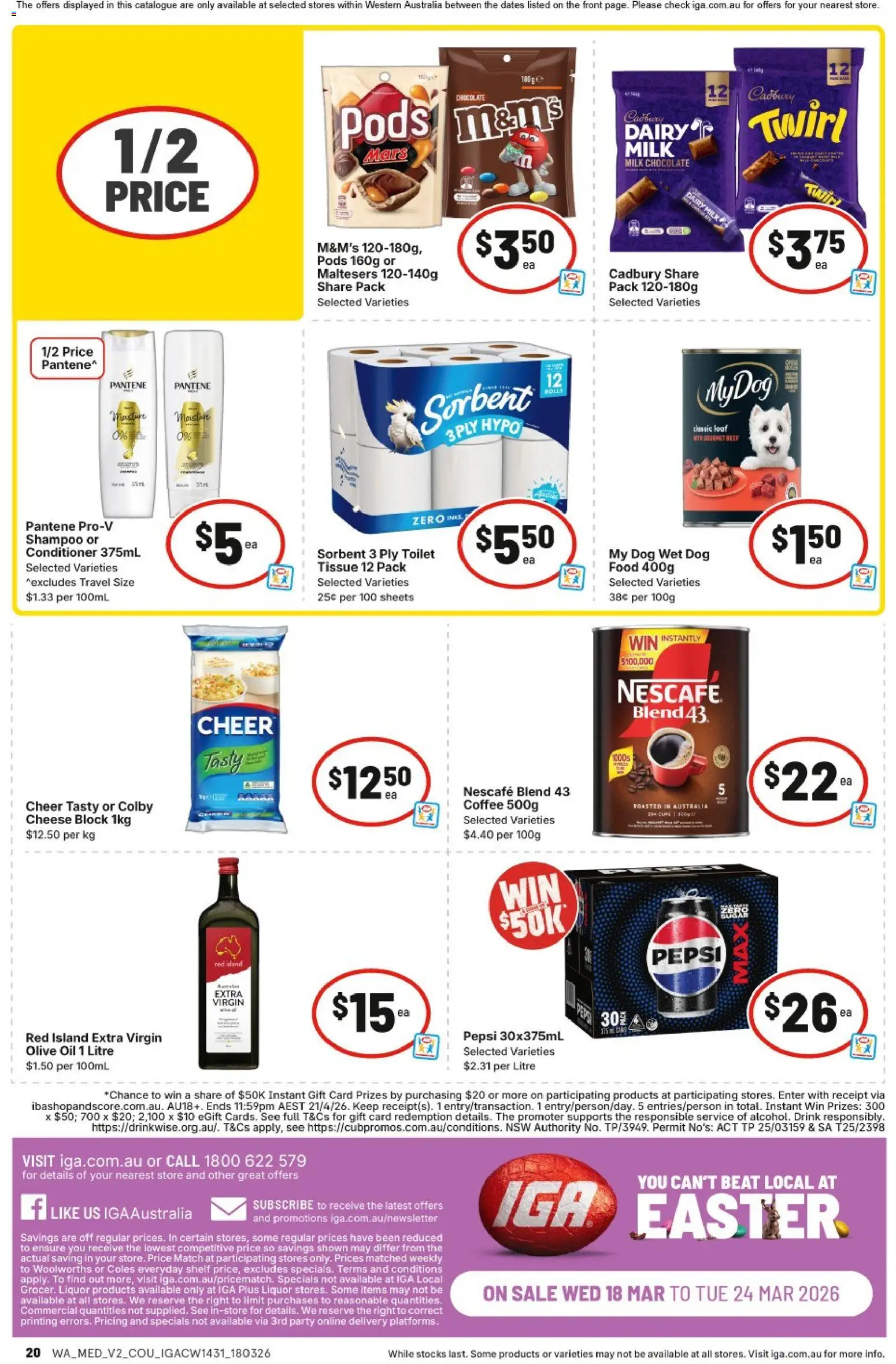 IGA catalogue - valid from 18.03.2026 | Page: 17 | Products: Milk, Oil, Olive oil, Nescafe