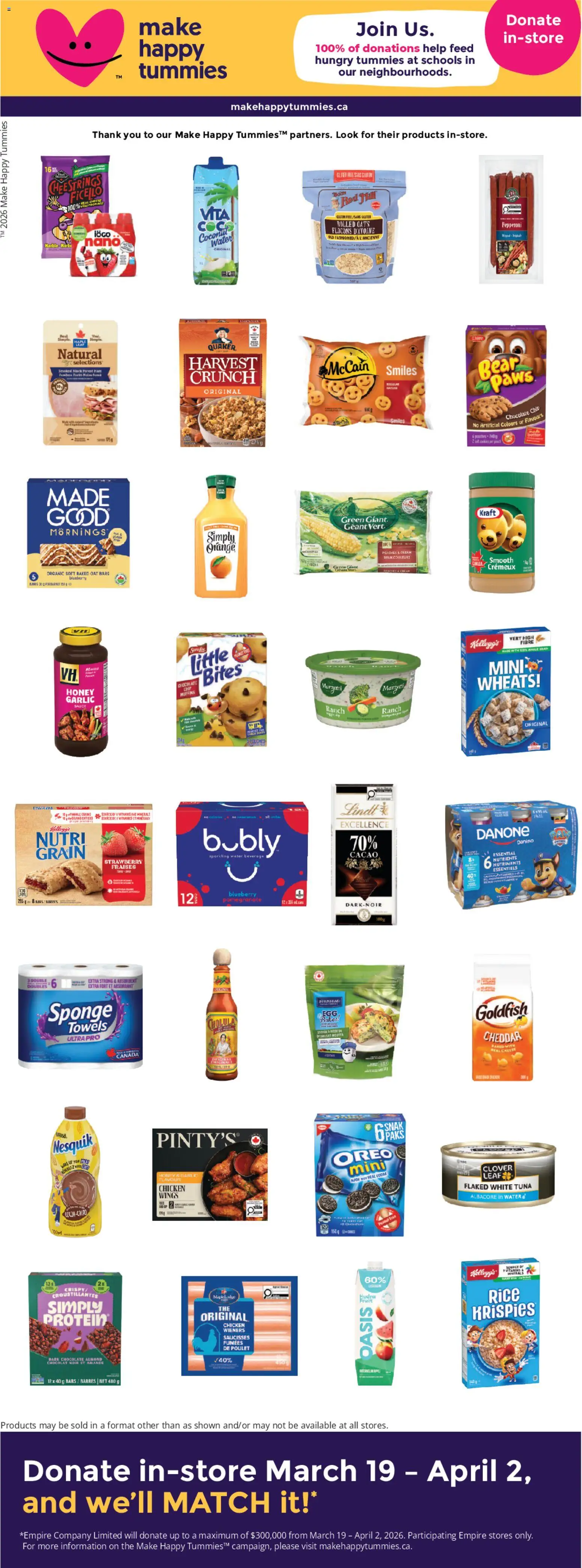 Safeway flyer valid from 19.03.2026 | Page: 25 | Products: Rice, Cream, Sponge, Chocolate