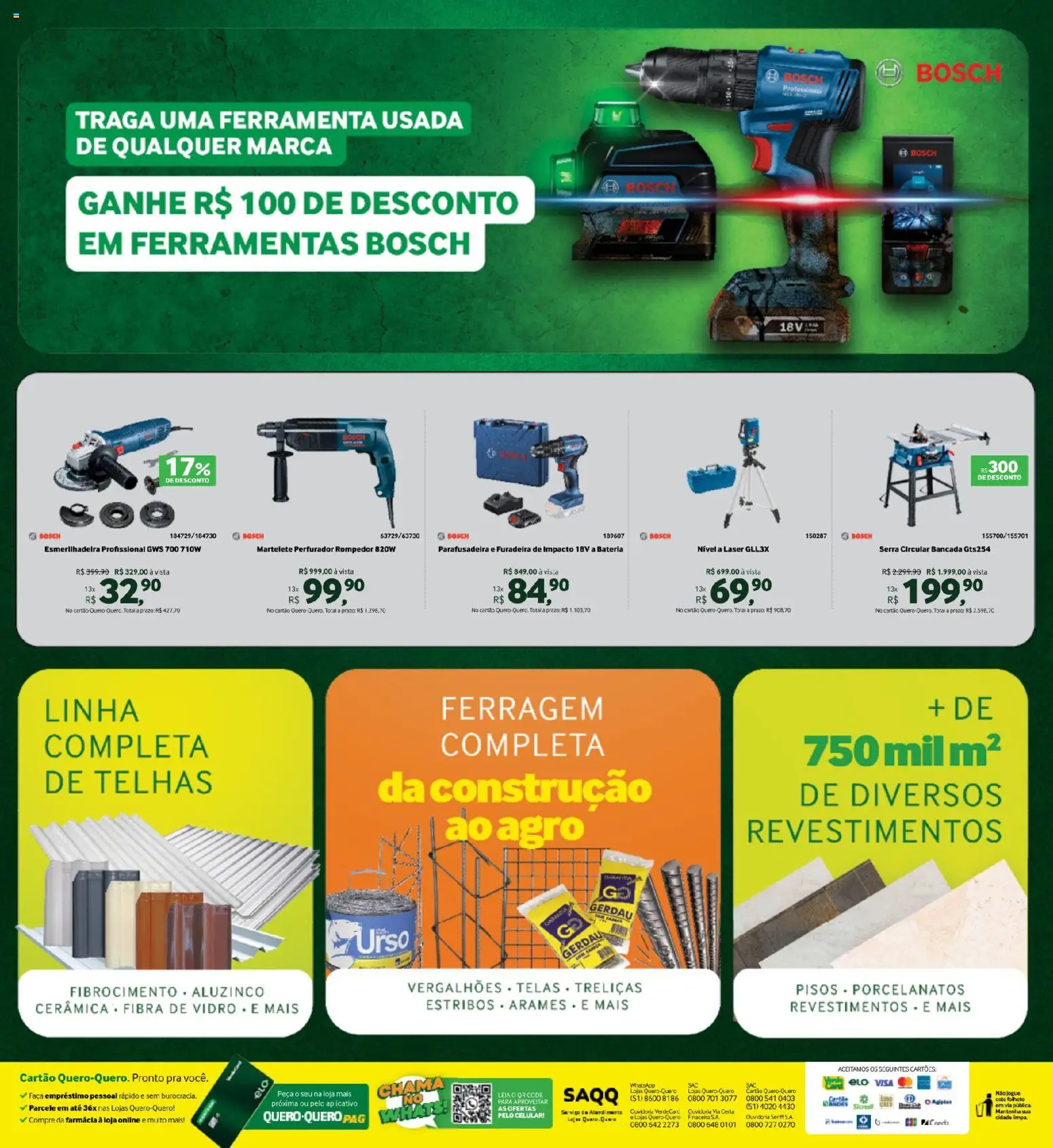 Lojas Quero-Quero Folheto - válido de 01.04.2026 | Página: 4 | Produtos: Bancada, Furadeira, Faca, Martelete