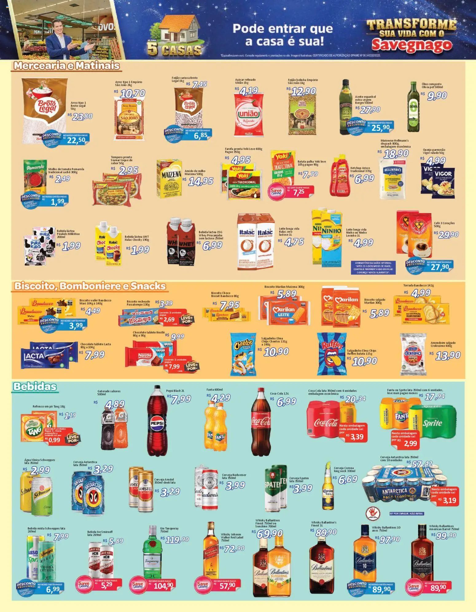 Savegnago Folheto - válido de 13.11.2025 | Página: 3 | Produtos: Feijão, Água tônica, Gin, Batata