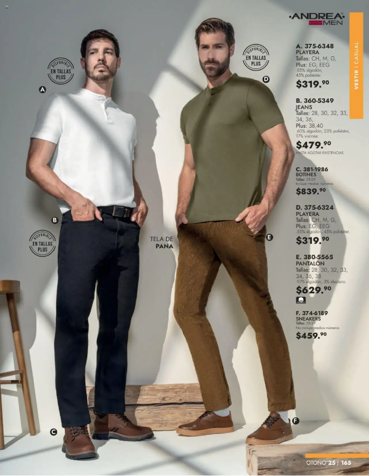 Nuevas ofertas de Andrea válidas en toda la República Mexicana desde el 24.08.2025. ¡Encuentra las mejores ofertas en Andrea - Catálogo Vestir Caballero! | Página: 3 | Productos: Playera, Botines