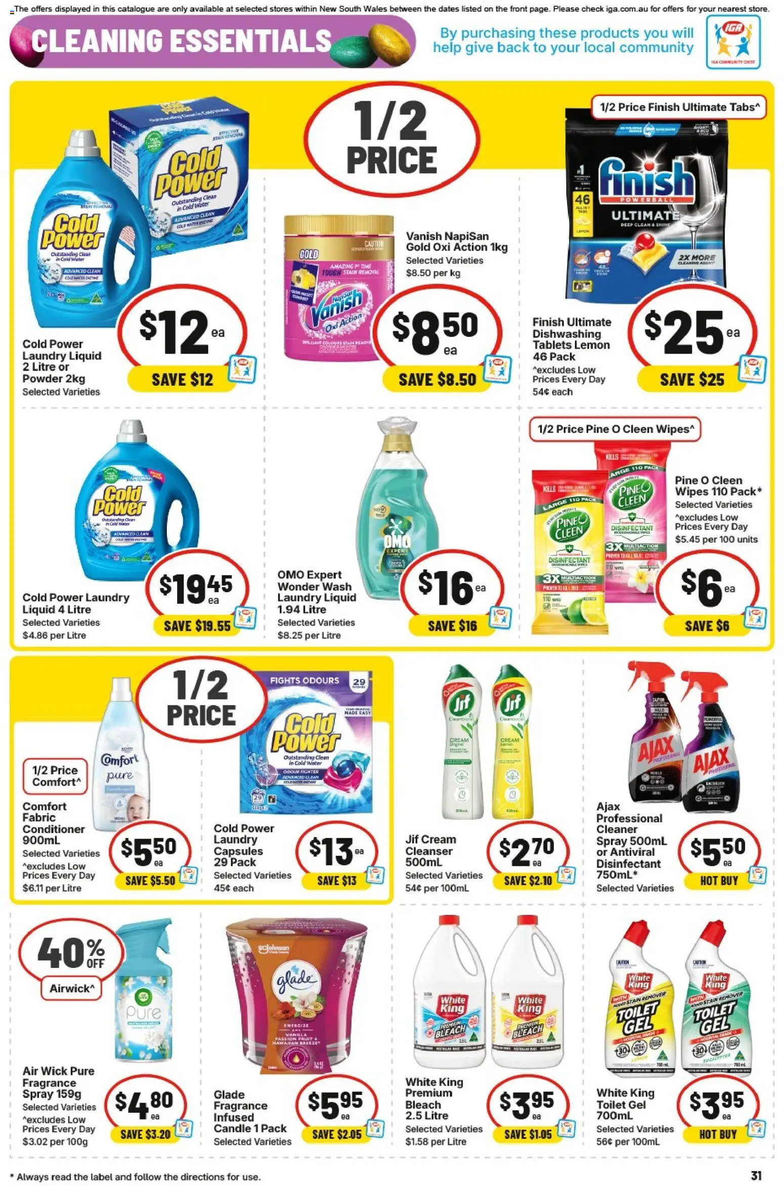 IGA catalogue - valid from 25.03.2026 | Page: 31 | Products: Fragrance, Powder, Cleaner, Candle