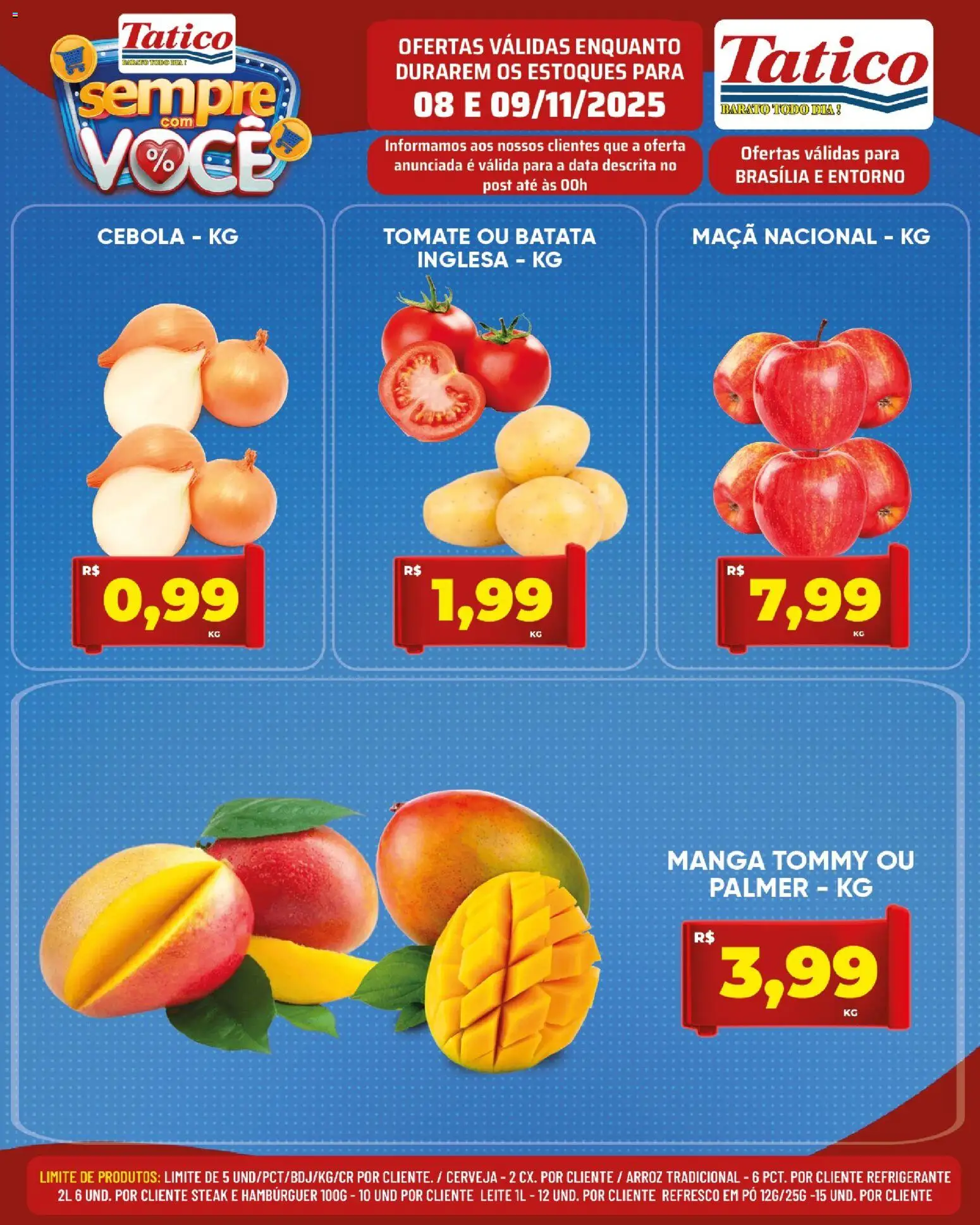 Tatico Folheto - válido de 10.11.2025 | Página: 21 | Produtos: Cebola, Leite, Hambúrguer, Batata