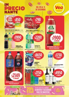 Vista previa Vea ofertas válido desde el 09.12.2025 | Página: 4 | Productos: Gaseosa, Tomate, Pure de Tomate, Vino