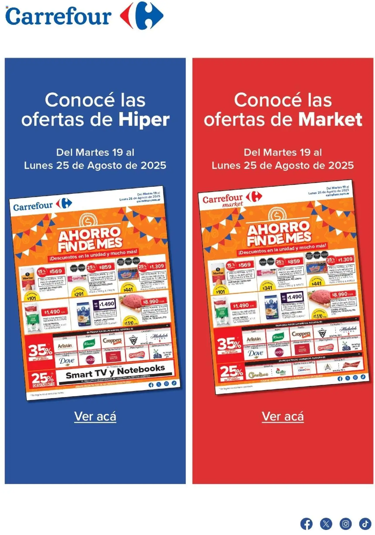Carrefour ofertas - Chubut │ válido desde el 19.08.2025 | Página: 1 | Productos: Bolsa, Harina, Ropa, Arroz