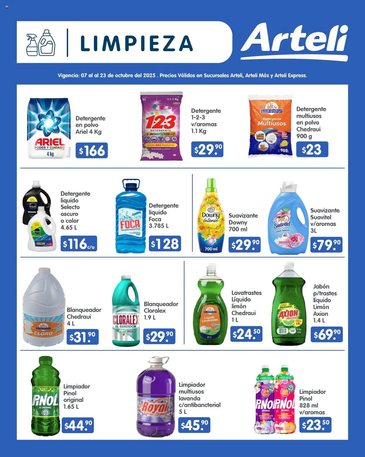 Nuevas ofertas de Arteli válidas en toda la República Mexicana desde el 07.10.2025. ¡Encuentra las mejores ofertas en Arteli - Folleto Quincenal! | Página: 15 | Productos: Detergente, Limón, Limpiador, Desinfectante