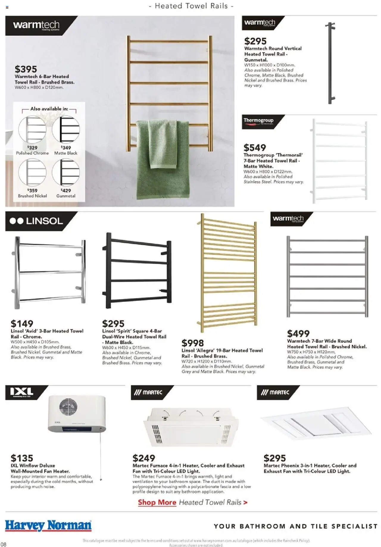 Harvey Norman catalogue - valid from 07.08.2025 | Page: 8 | Products: Light, Suit, Fan, Bathroom