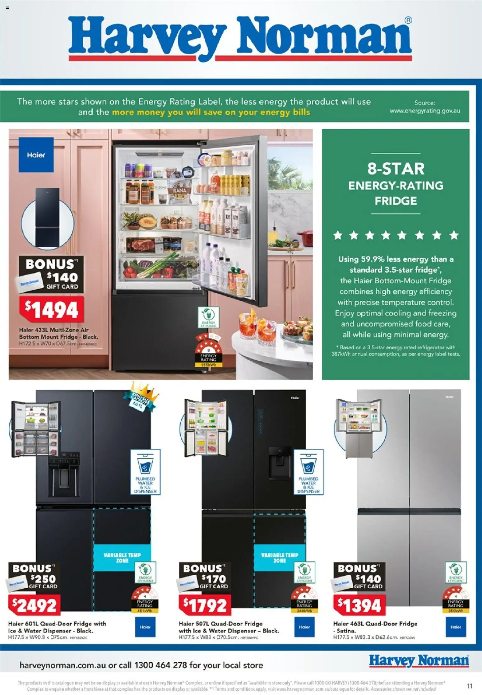 Harvey Norman catalogue - valid from 15.01.2026 | Page: 11 | Products: Water, Accessories, Fridge, Refrigerator