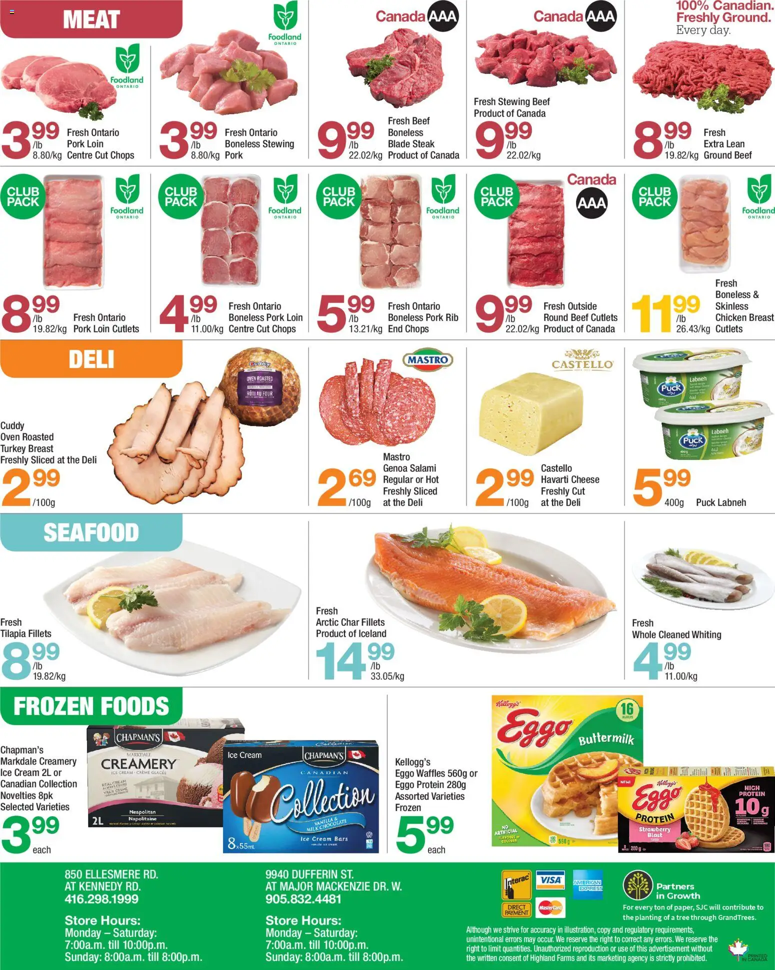 Highland Farms flyer valid from 13.11.2025 | Page: 4 | Products: Cream, Milk, Salami, Chicken