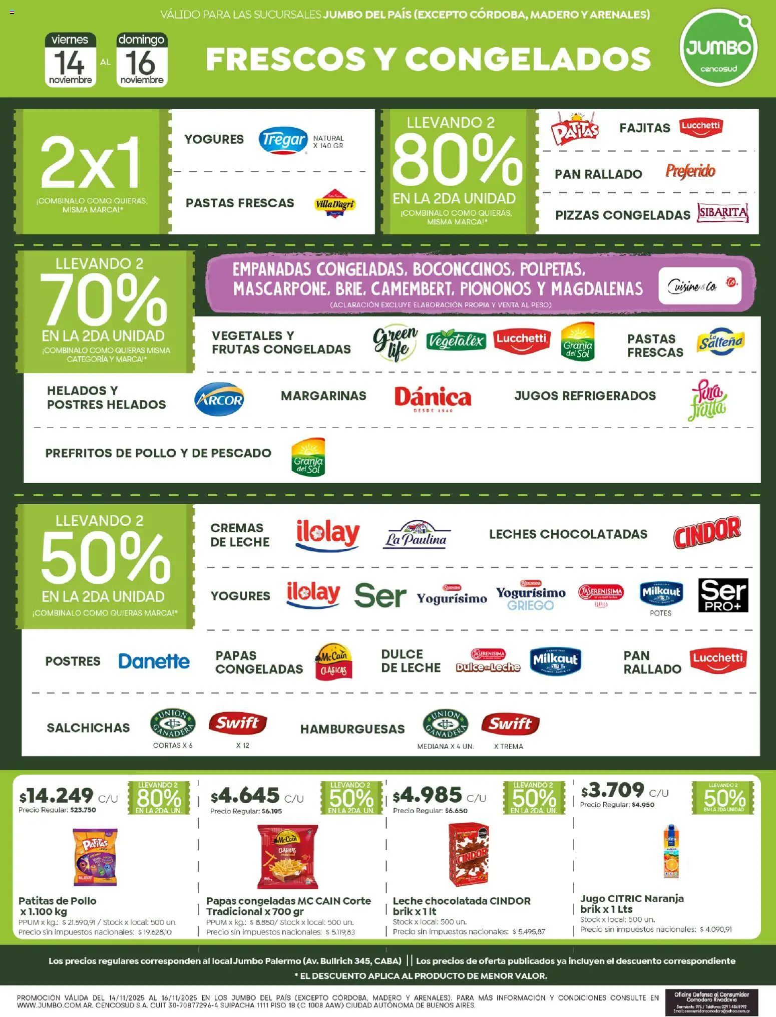 Jumbo - Ofertas  │ válido desde el 14.11.2025 | Página: 5 | Productos: Pollo, Leche, Pan, Jugo